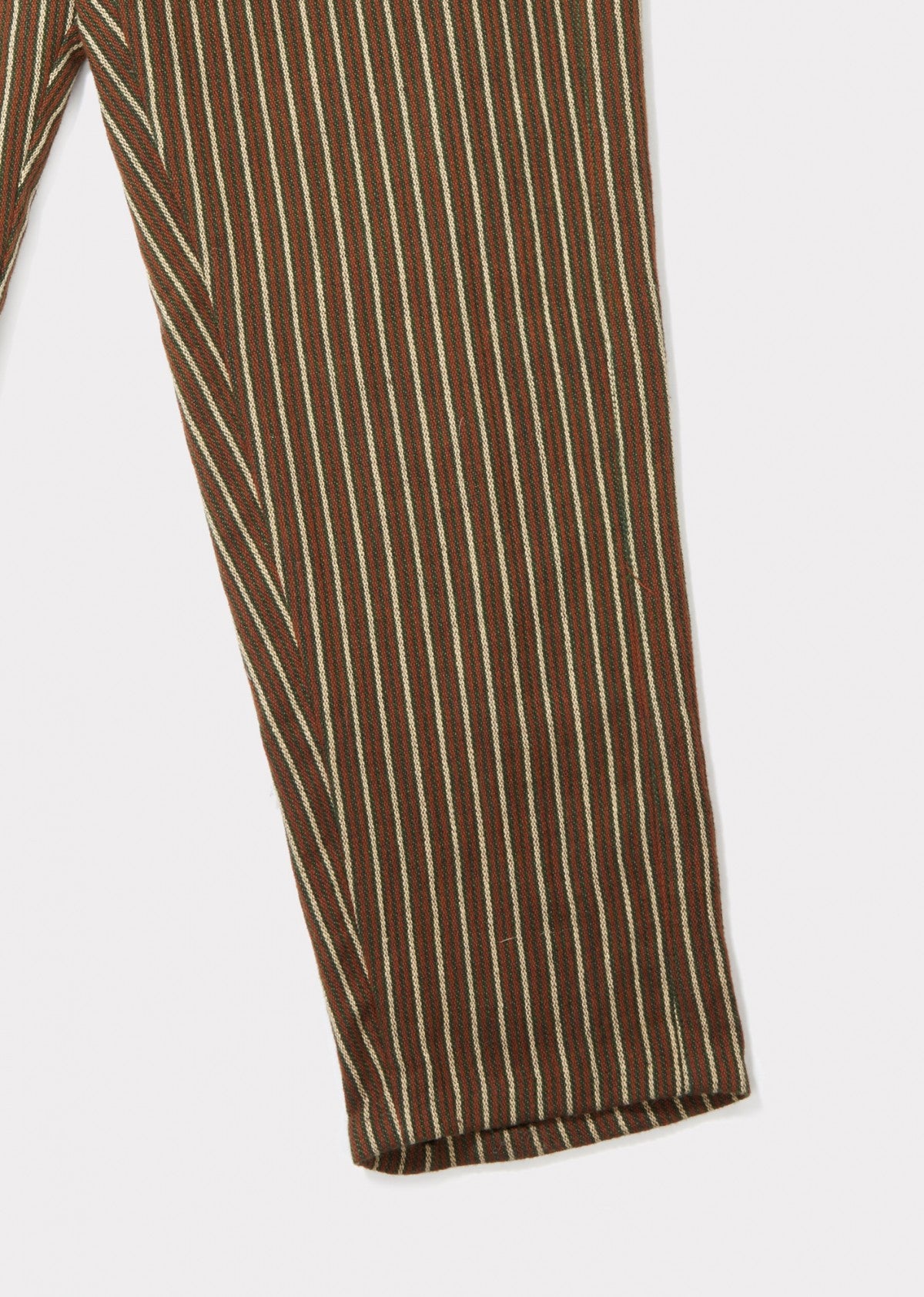Girls Brown & Green Striped Trousers