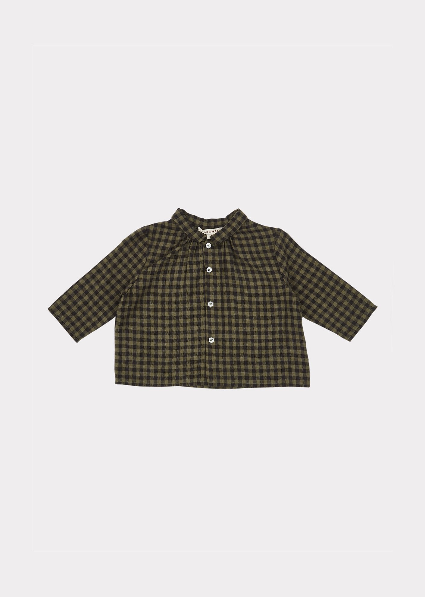 Baby Boys Gingham Moss Raven Shirt