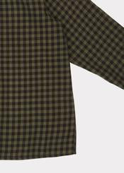 Boys & Girls Gingham Moss Check Raven Shirt