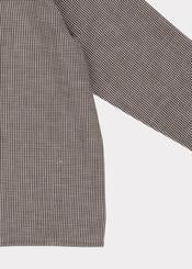 Boys Microcheck Slate Raven Shirt