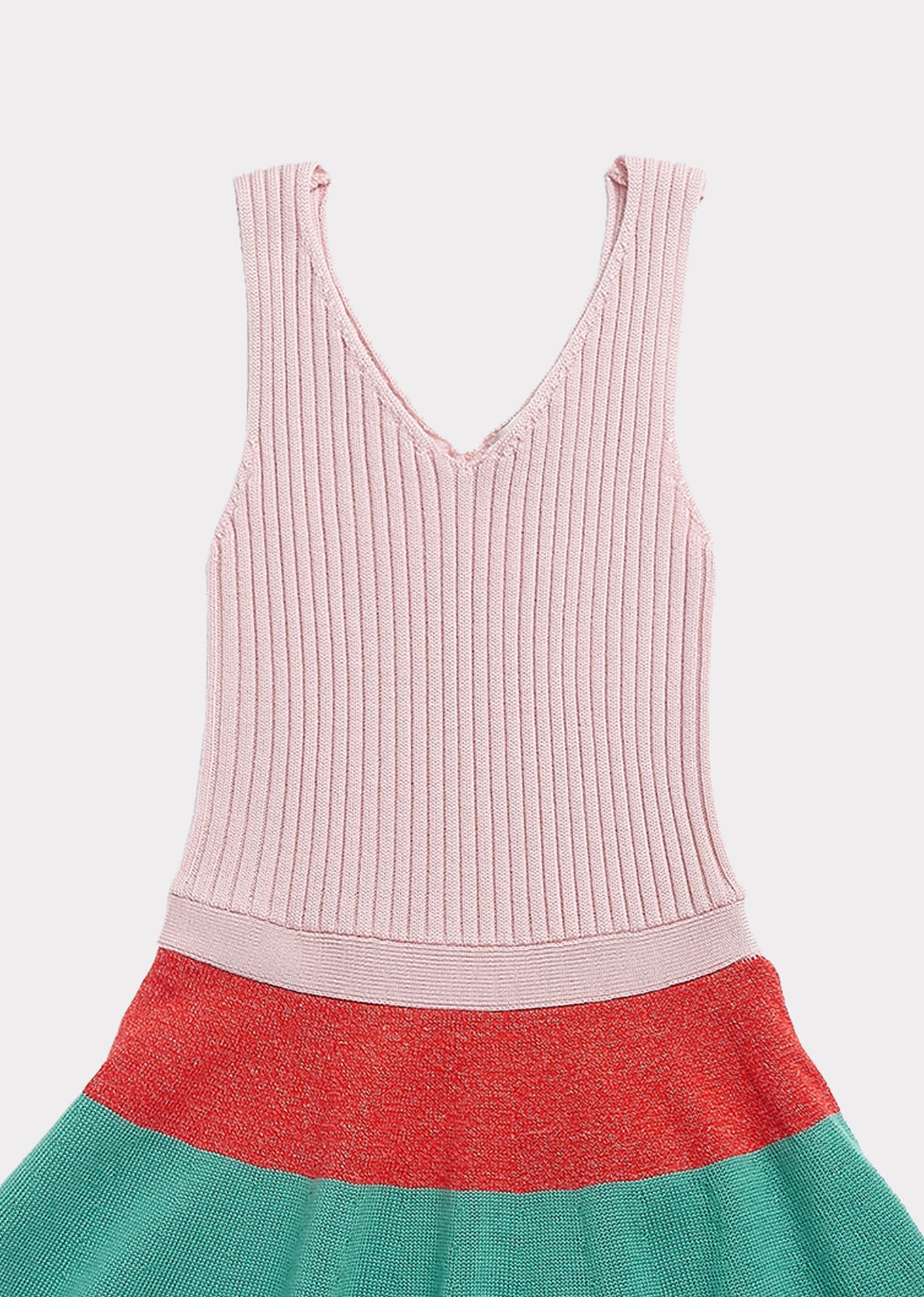 Girls Multicolor Knit Wool Dress