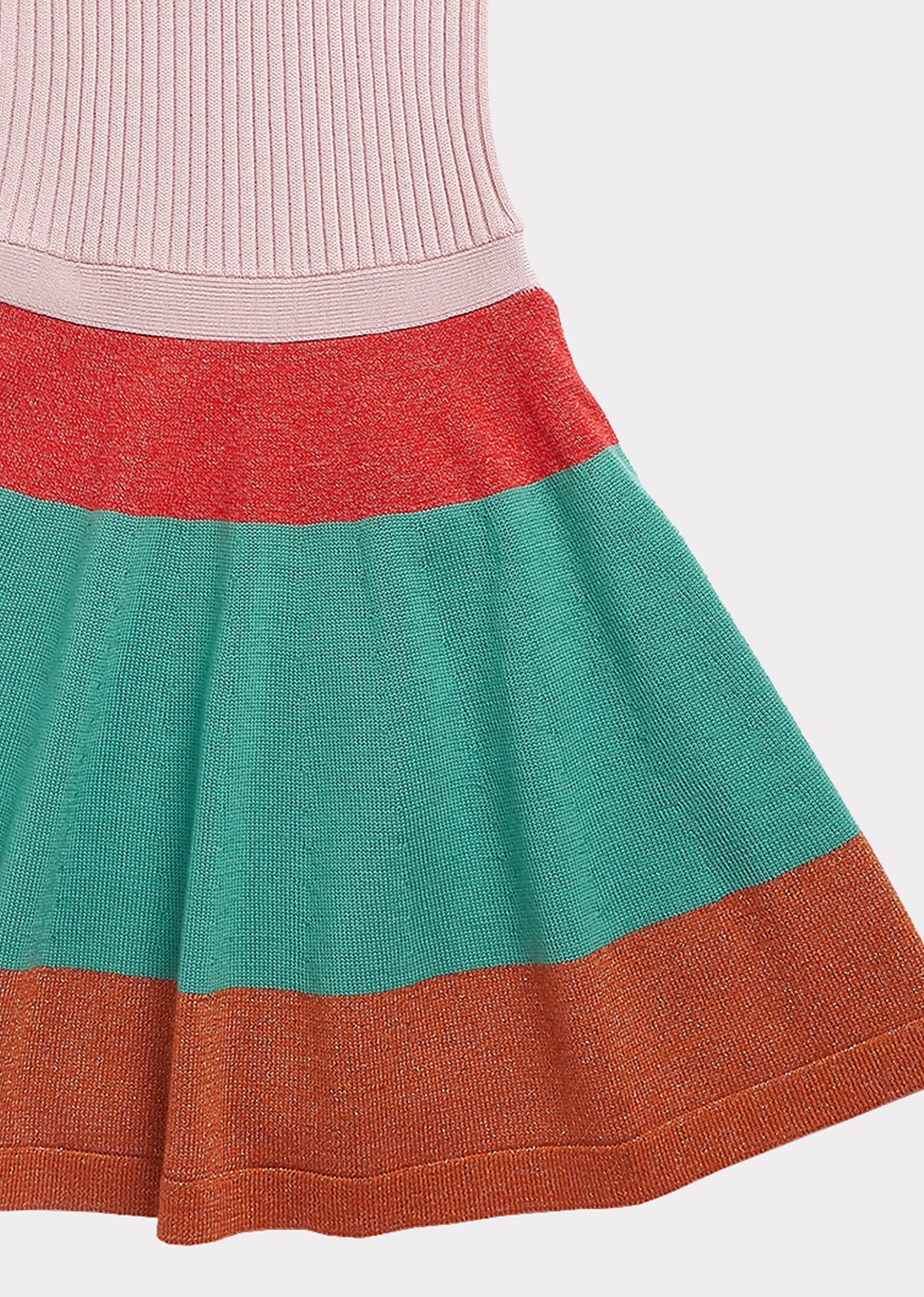 Girls Multicolor Knit Wool Dress