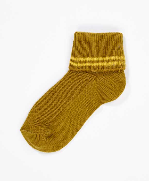 Baby Girls Dark Yellow Cotton Socks