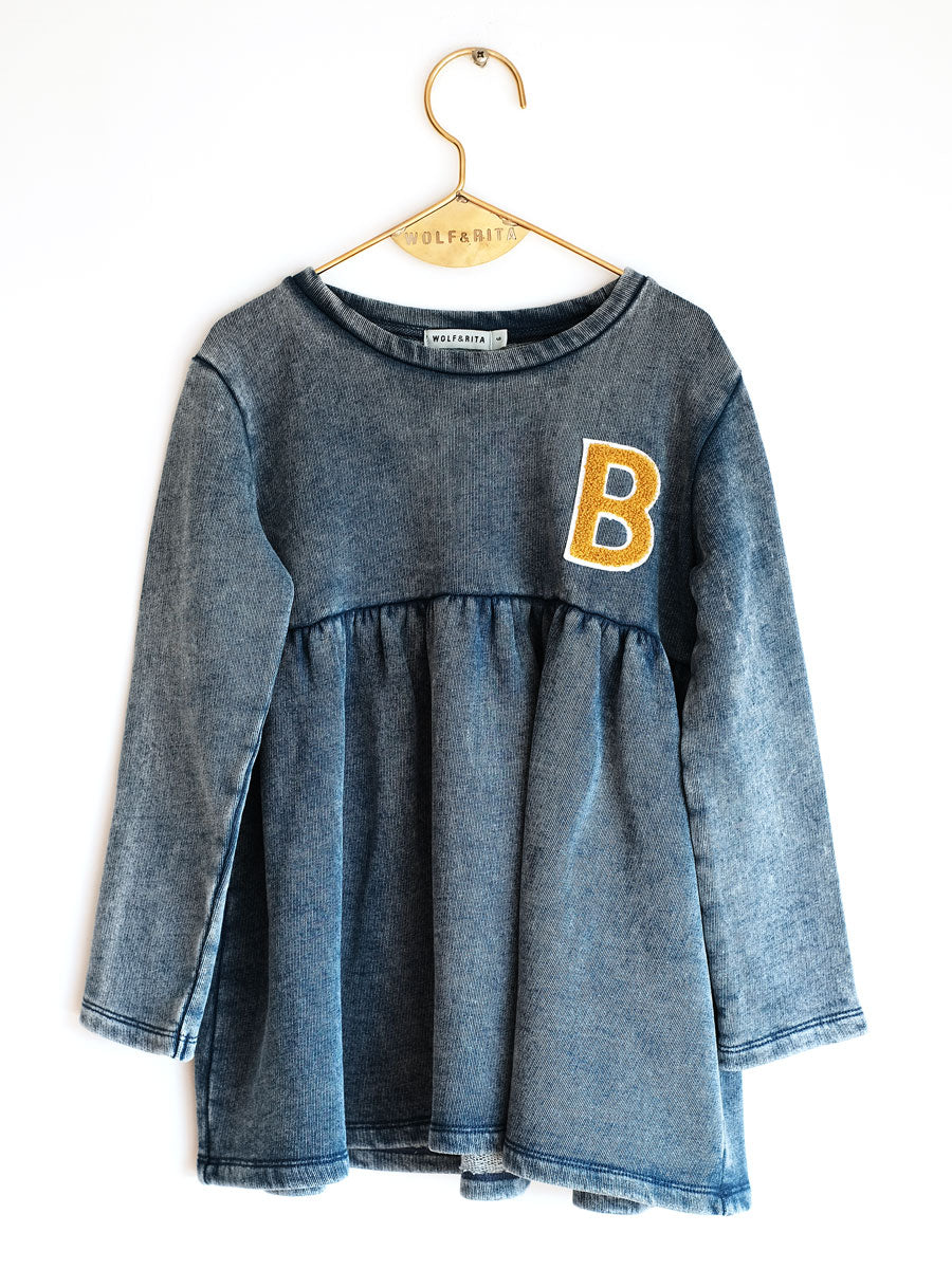 Girls Denim  鈥淩OSA鈥? Cotton   Top