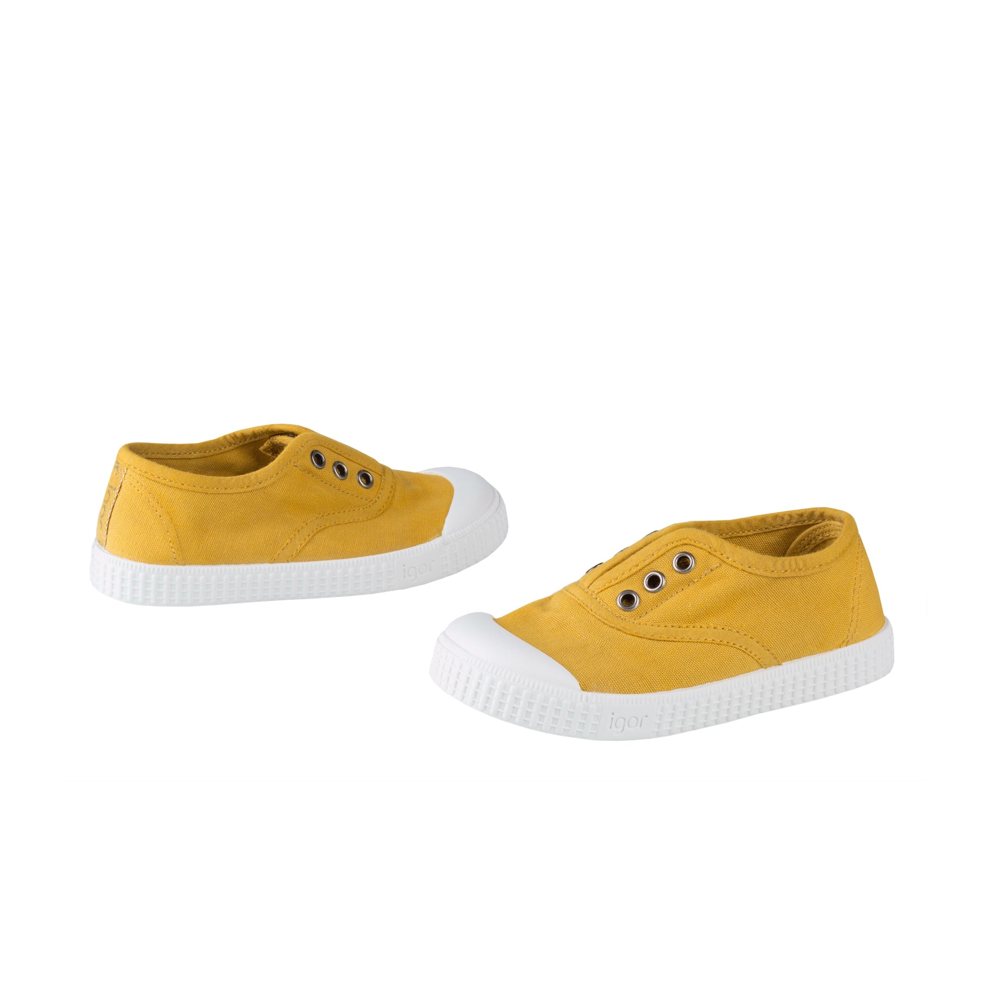 Girls & Boys Ginger Yellow Cotton Shoes