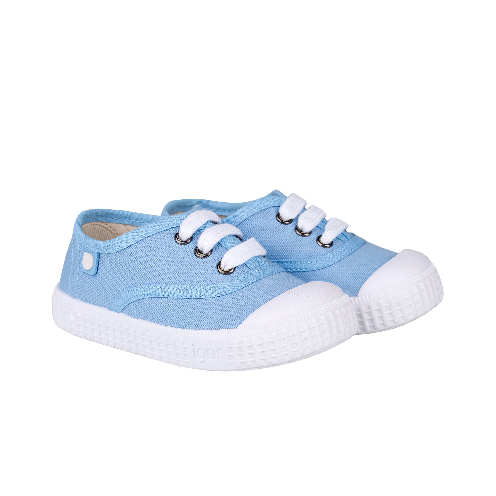 Girls & Boys Light Blue Cotton Shoes