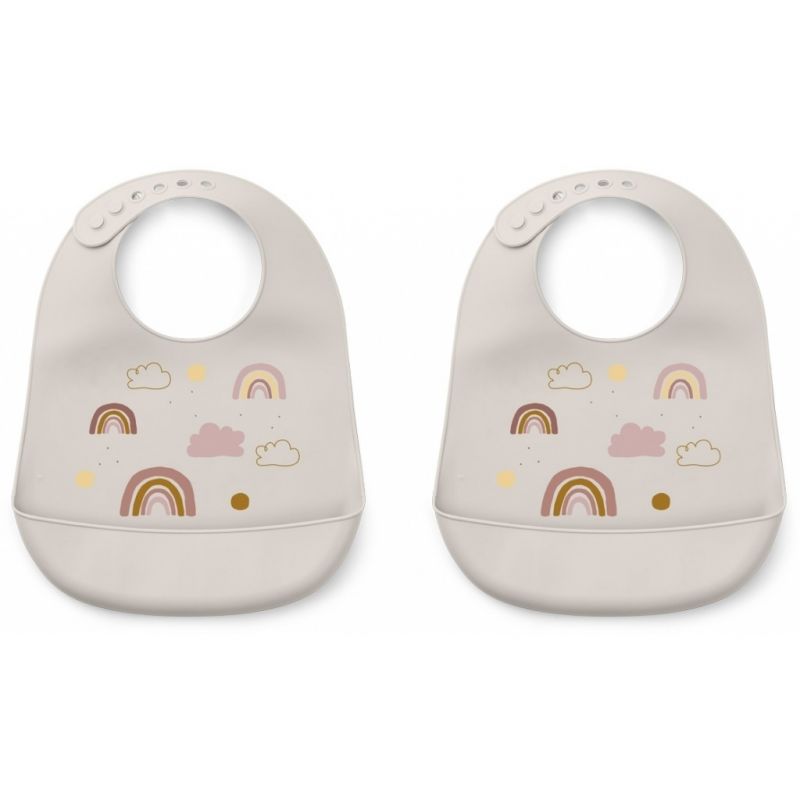 Rainbow Silicone Bib ( 2 Pack)