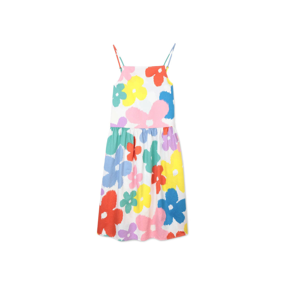 Girls Multicolor Flower Cotton Dress