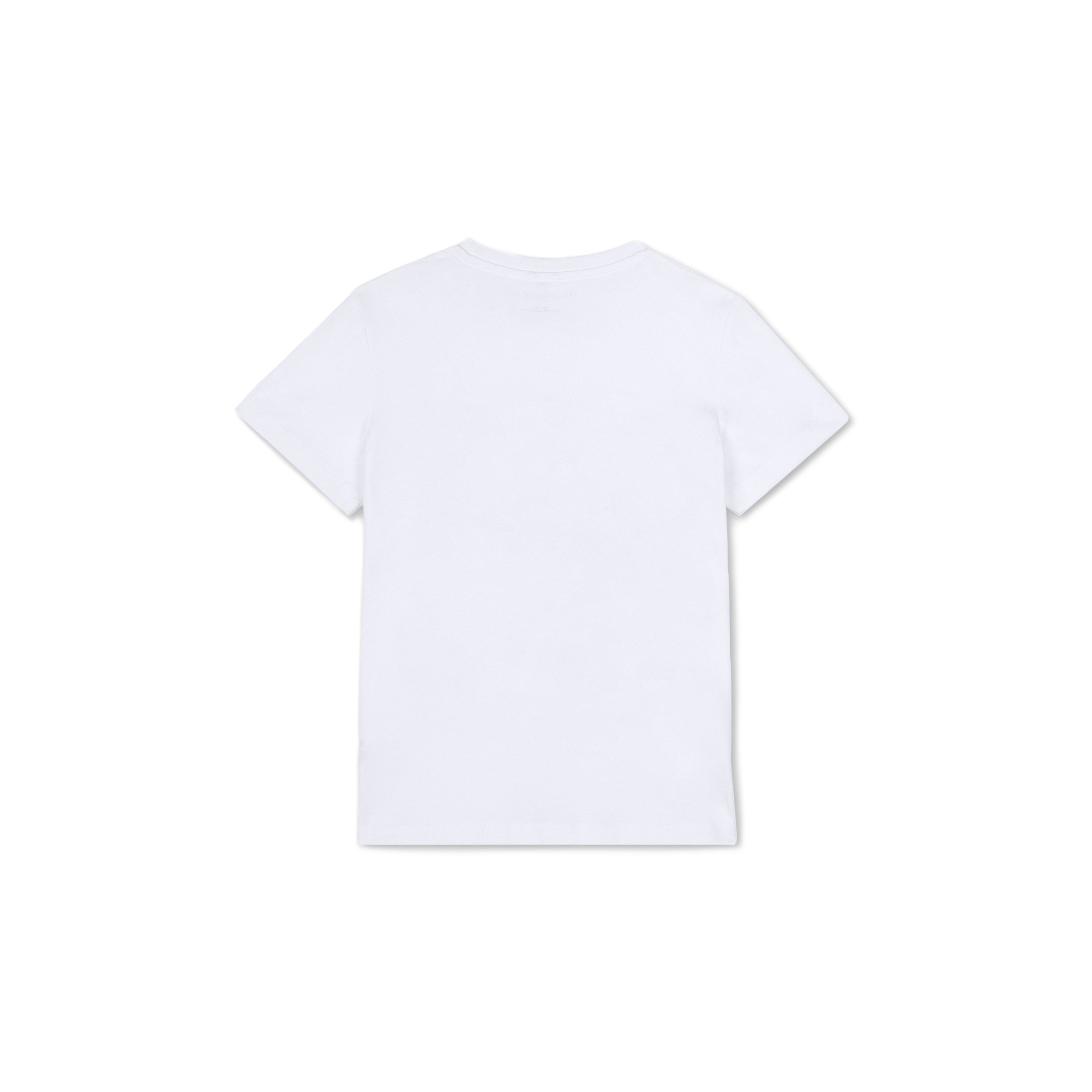 Boys White Telescope Cotton T-Shirt
