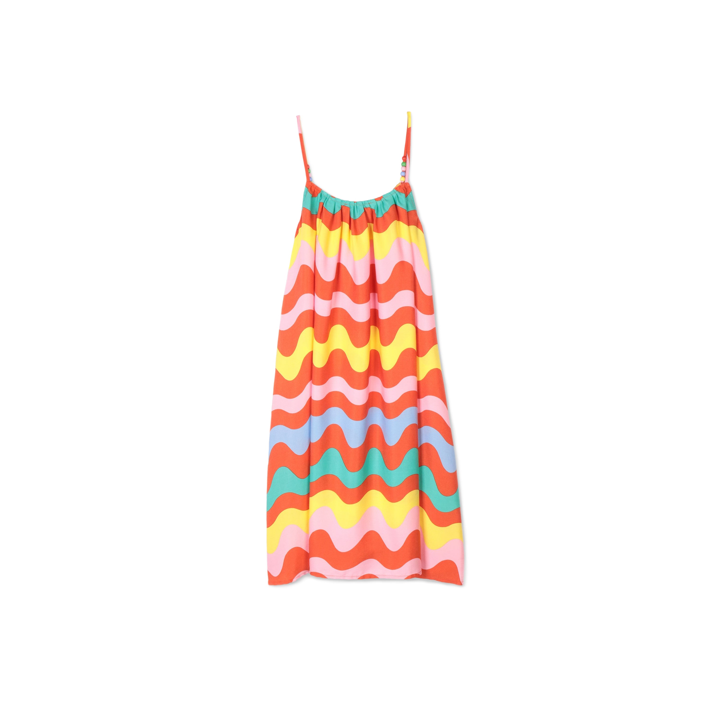 Girls Multicolor Twill Dress