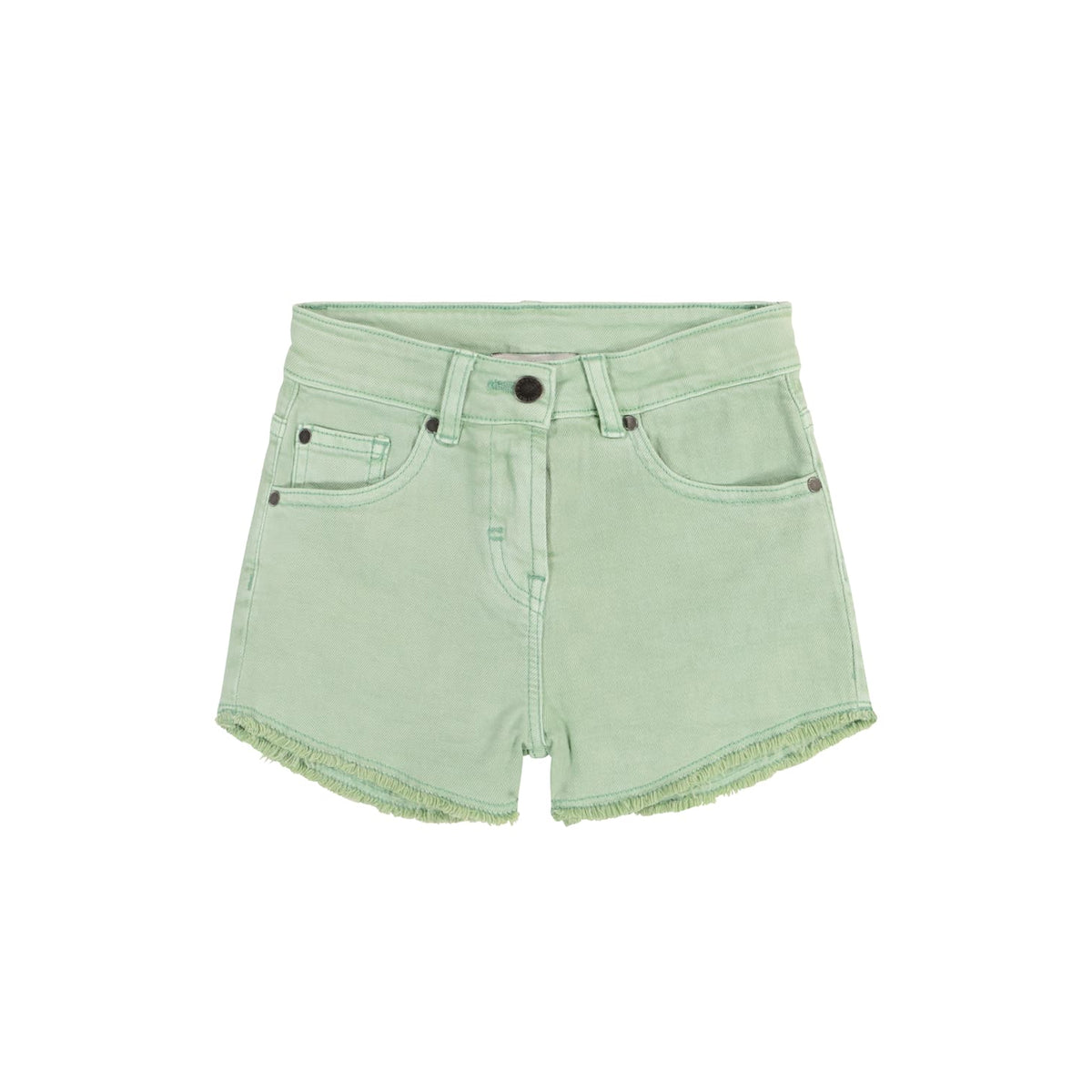 Girls Mint Denim Shorts