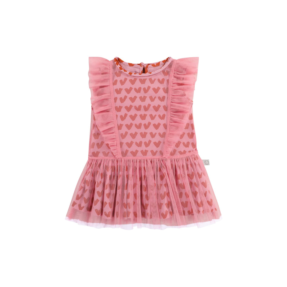 Baby Girls Pink Heart Tulle Dress