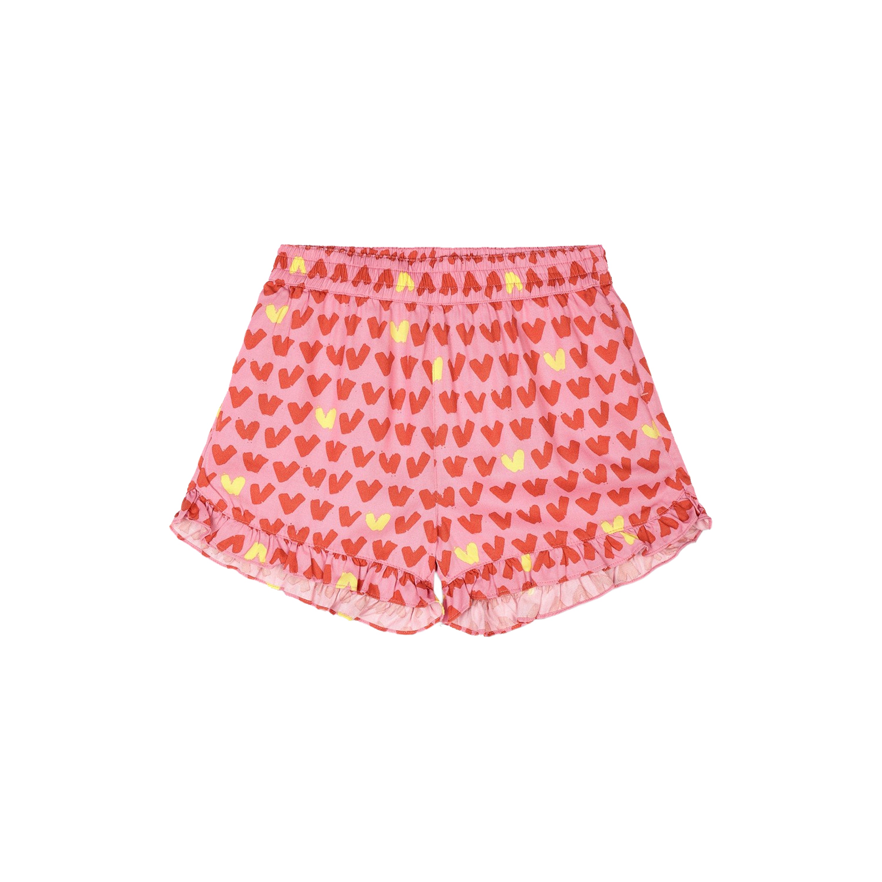 Girls Pink Heart Shorts