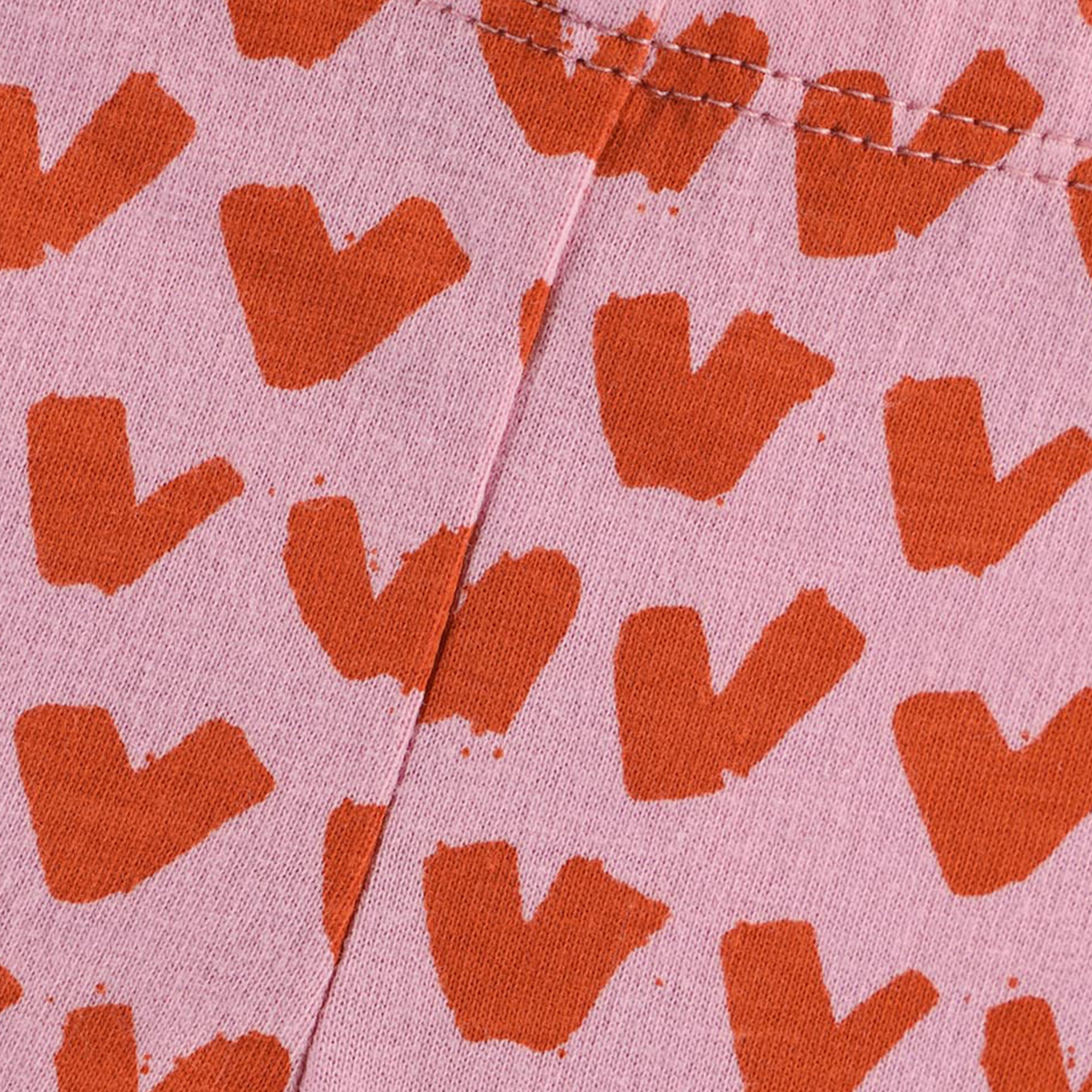 Baby Girls Pink Heart Cotton Leggings