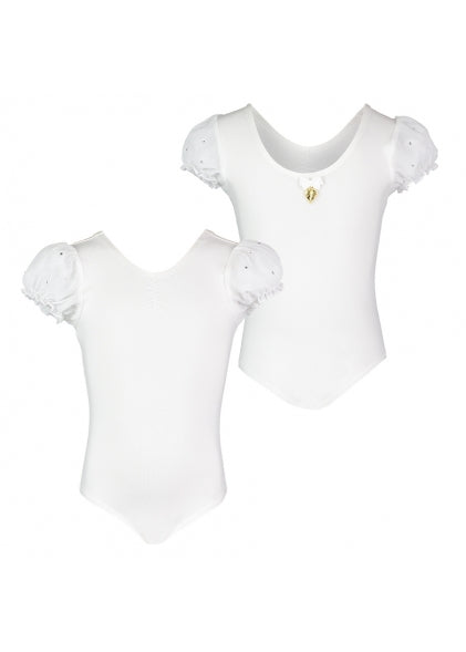 Girls White Snowdrop Leotard