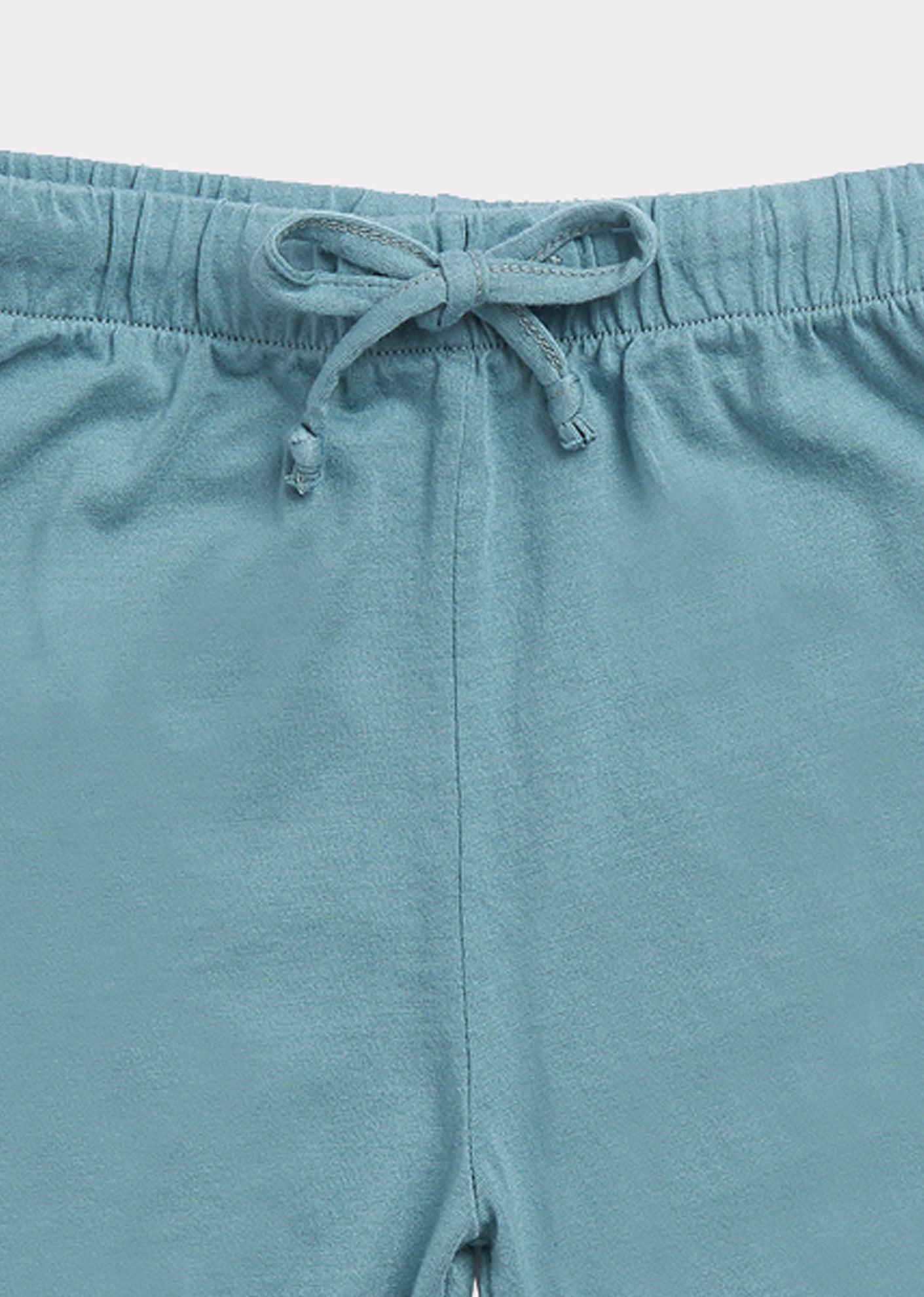 Baby Girls Lake Blue Cotton Trousers