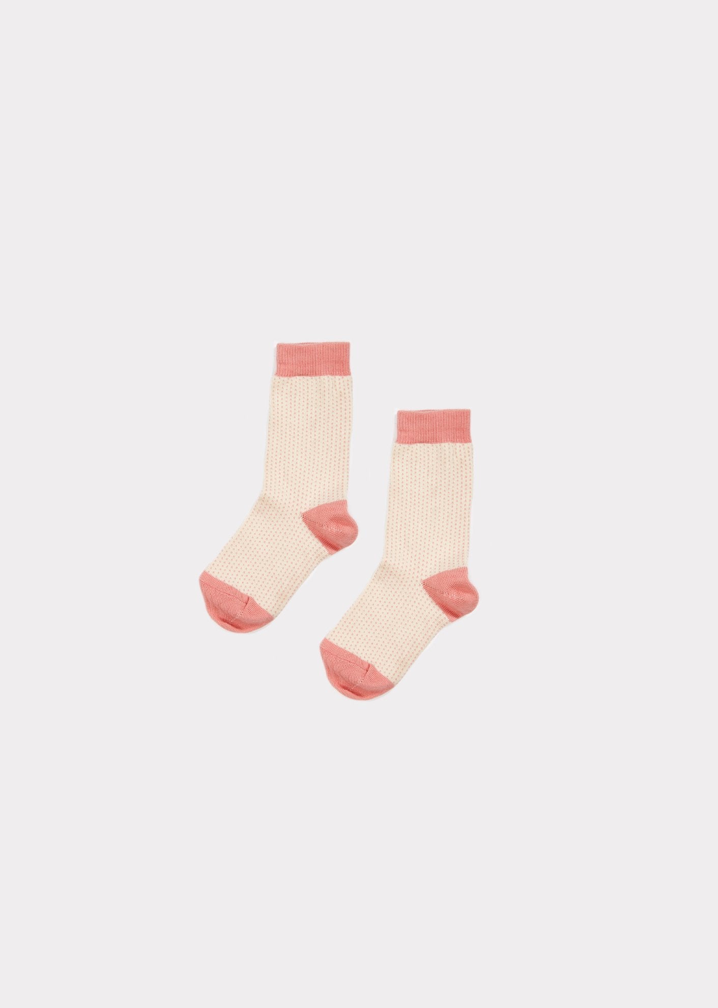 Girls Pink Spotty Knitwear Sock