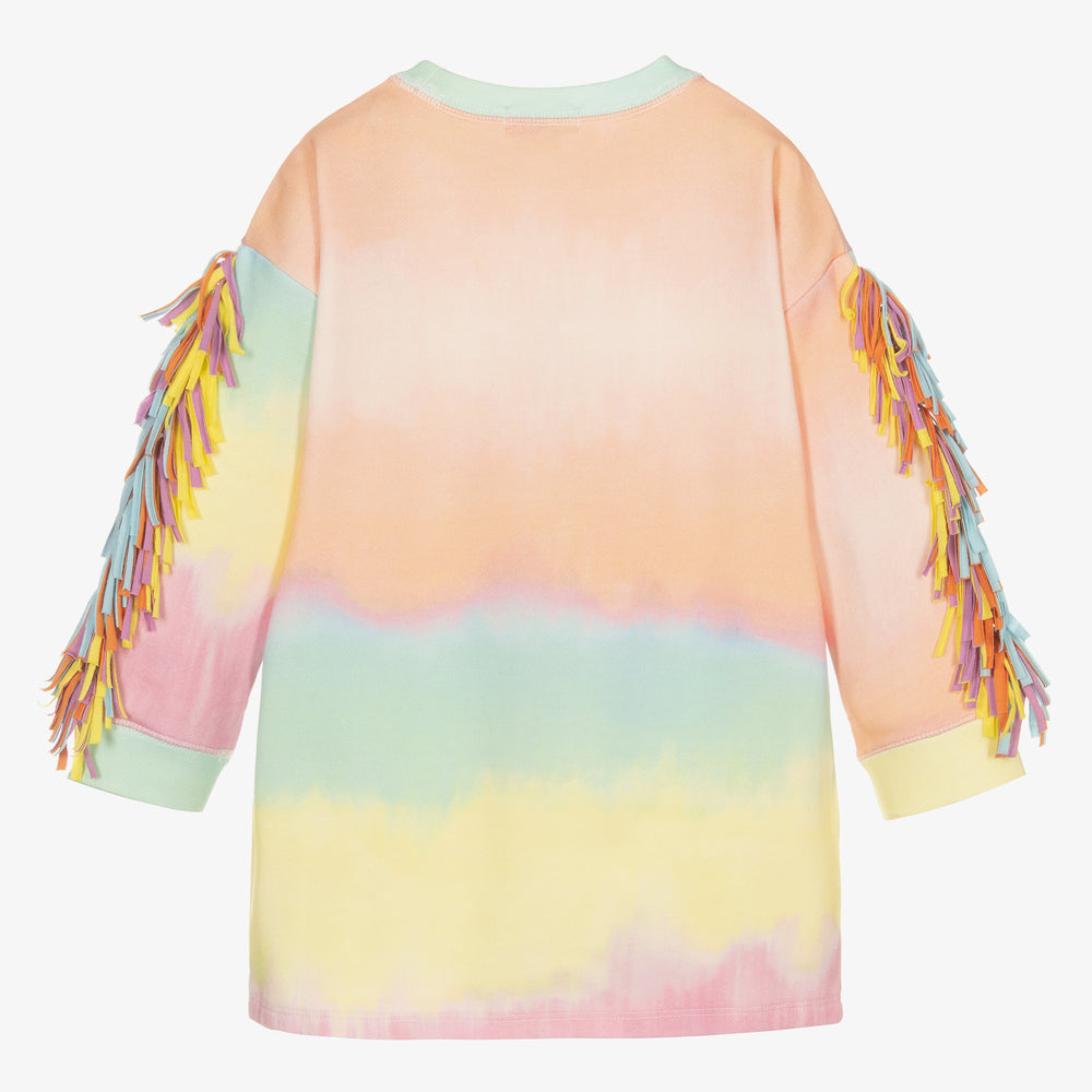 Girls Multicolor Tassel Cotton Dress
