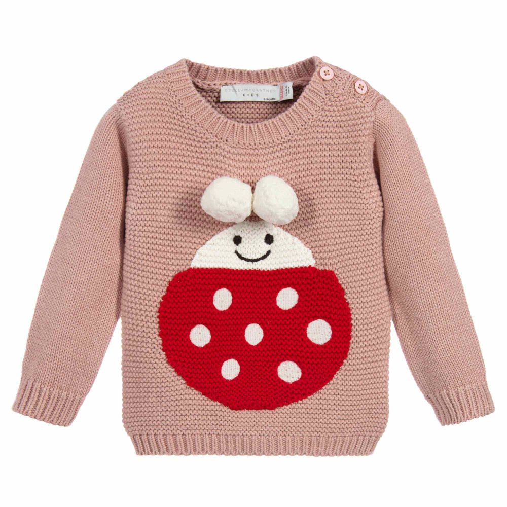 Baby Girls Dusky Rose Cotton Jumper