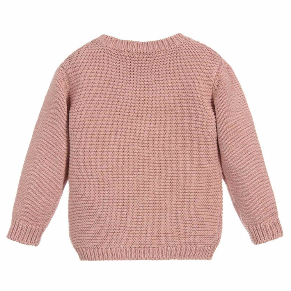 Baby Girls Dusky Rose Cotton Jumper