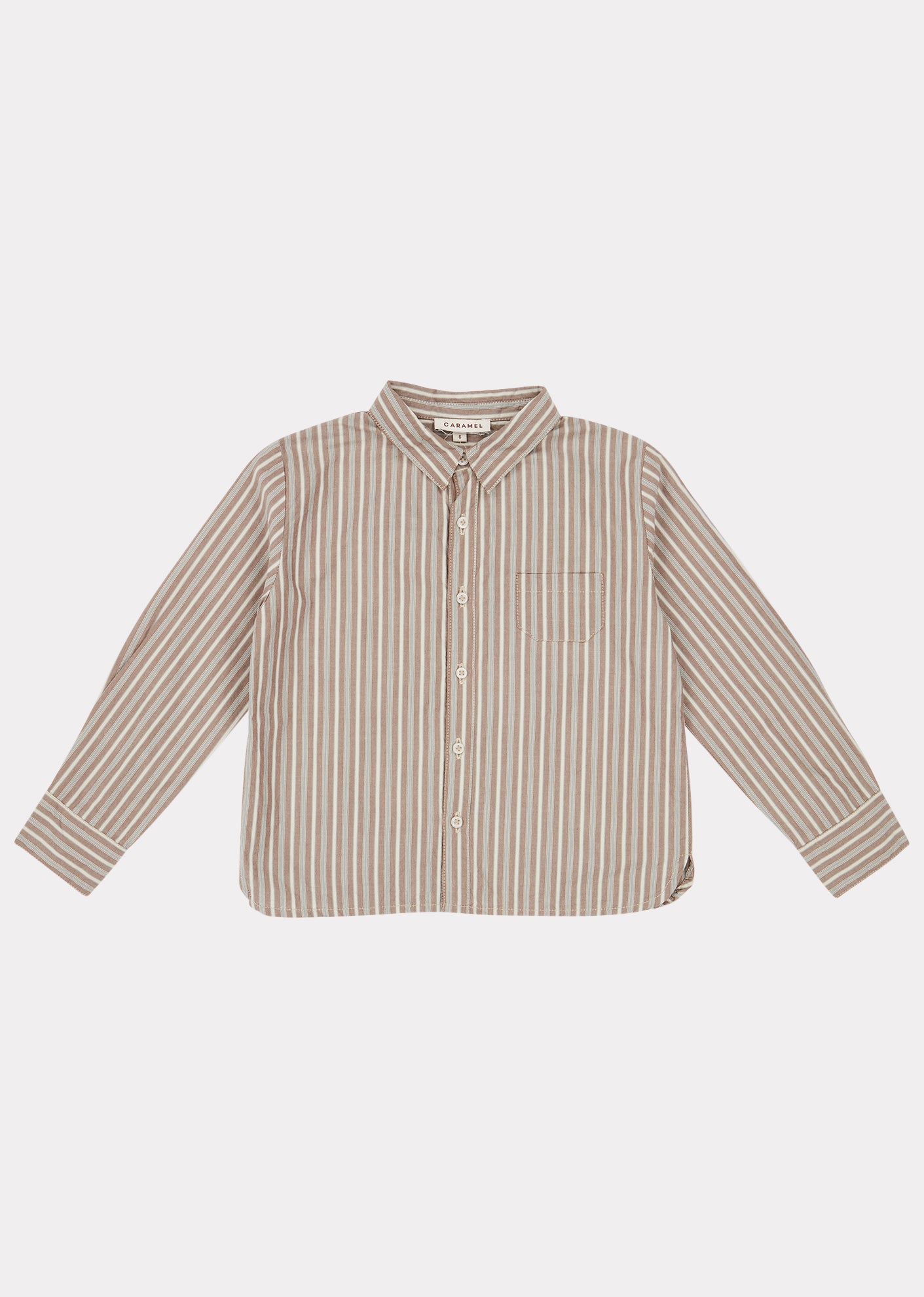 Boys Brown Stripe Stint Shirt