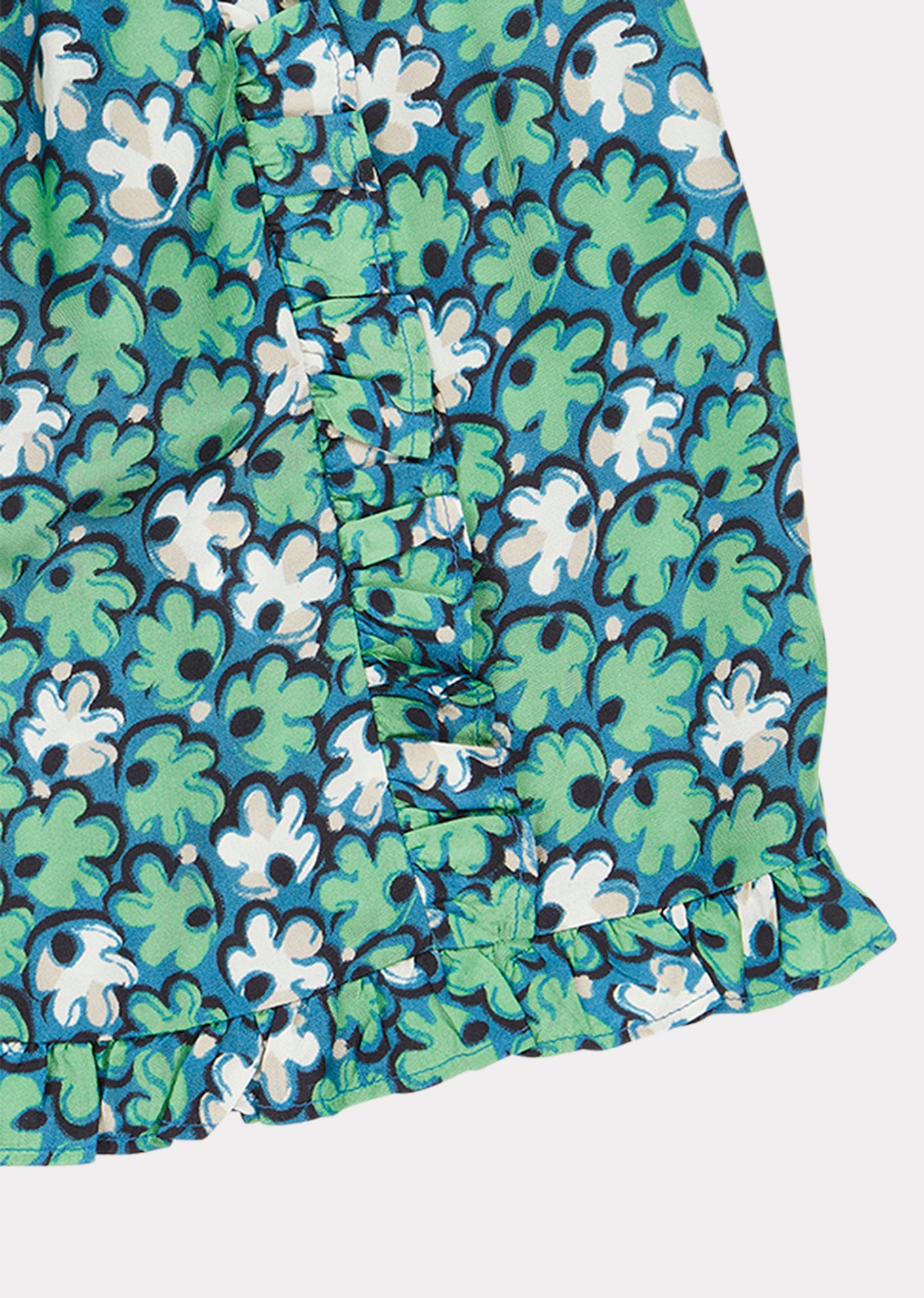 Girls Green Leaf Print Stork Skirt
