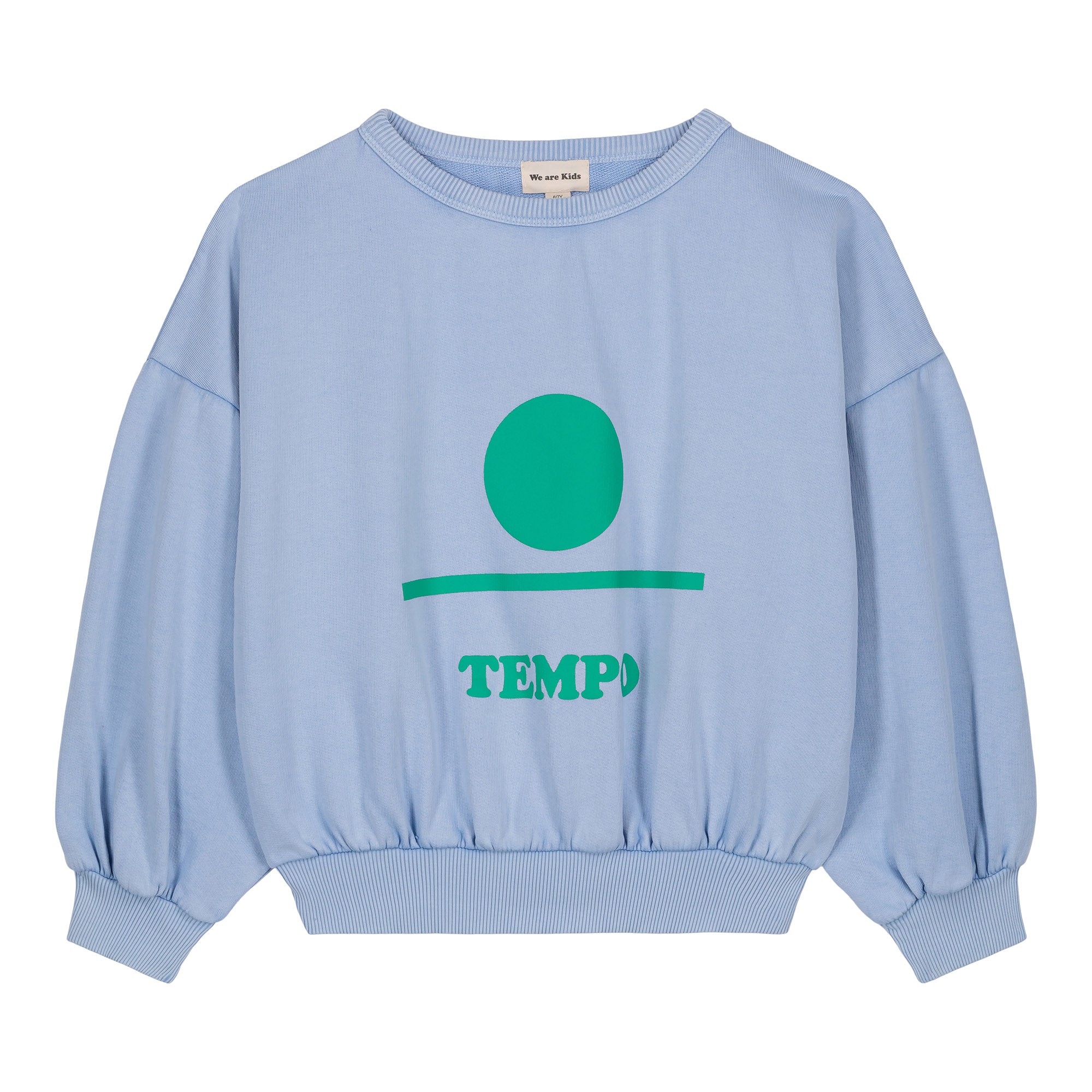 Boys & Girls Light Blue Printed Cotton Sweatshirt