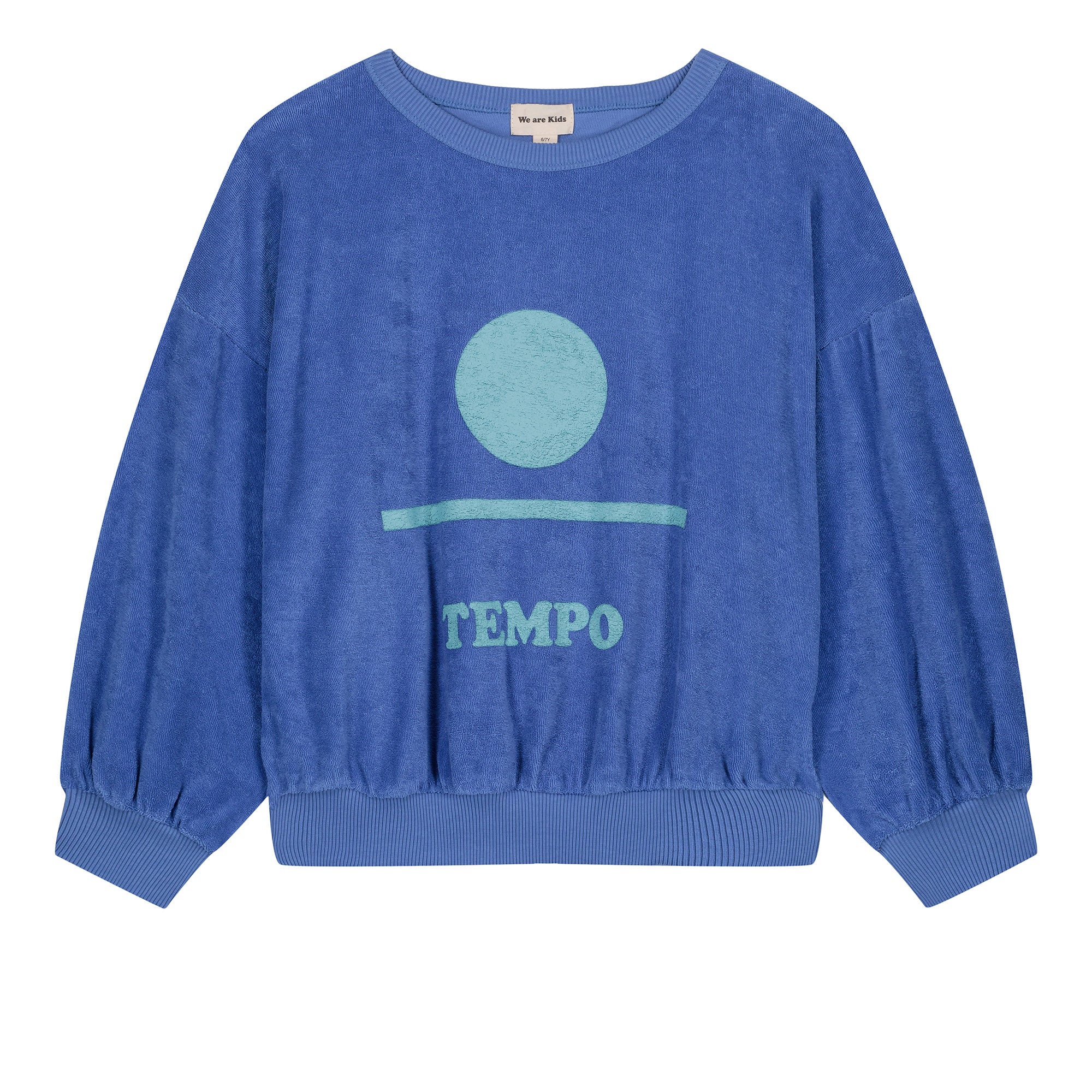 Boys & Girls Blue Printed Cotton Sweatshirt