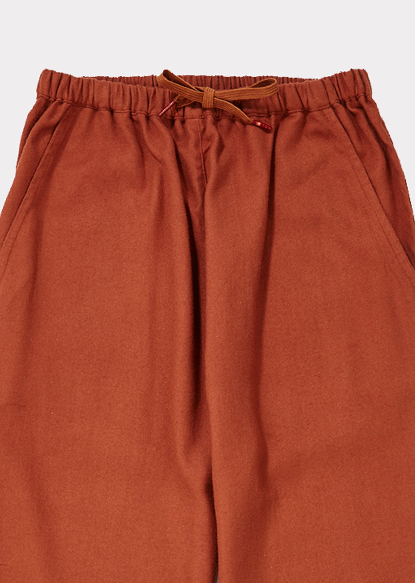 Girls Red Brown Cotton Trousers