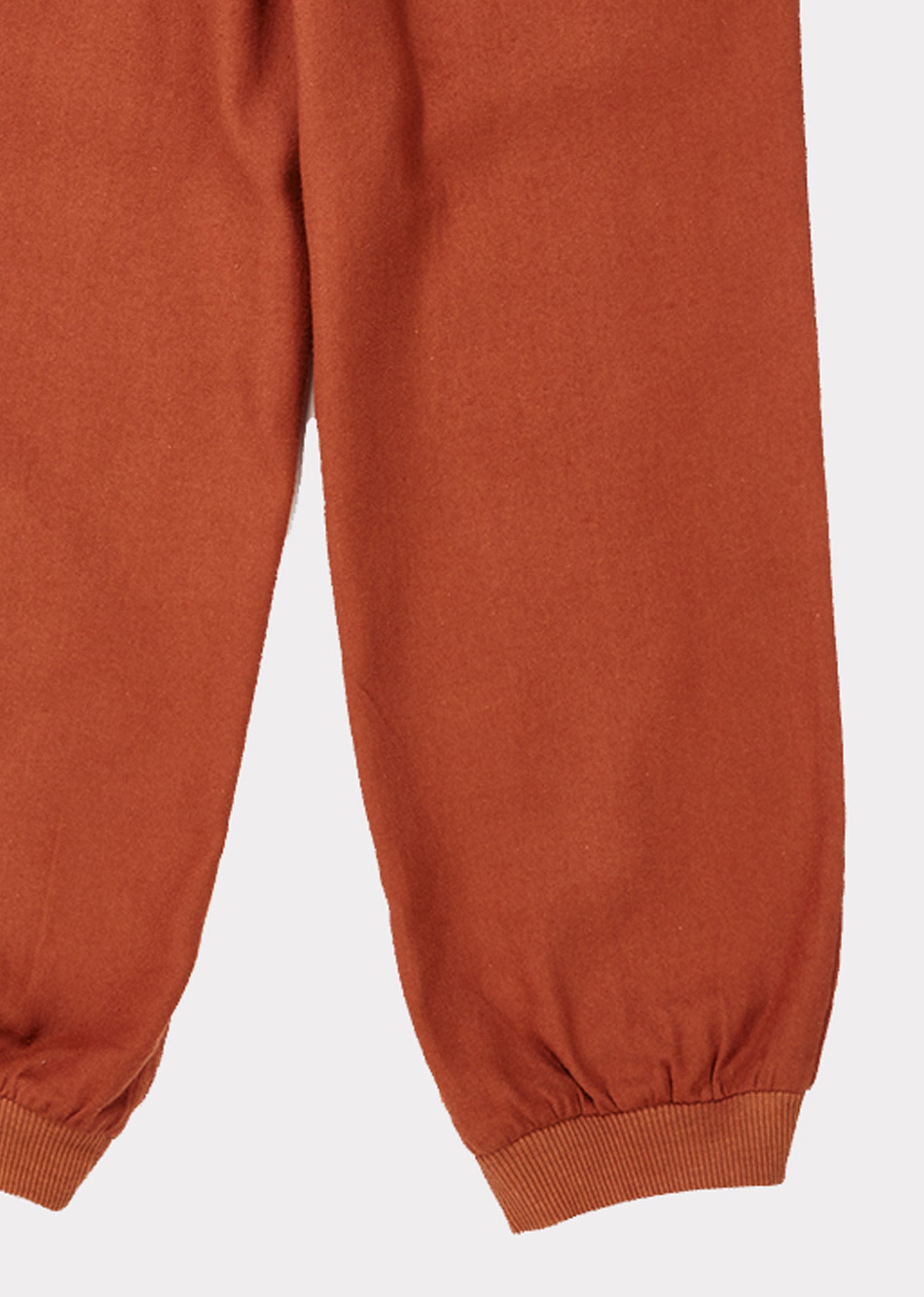 Girls Red Brown Cotton Trousers