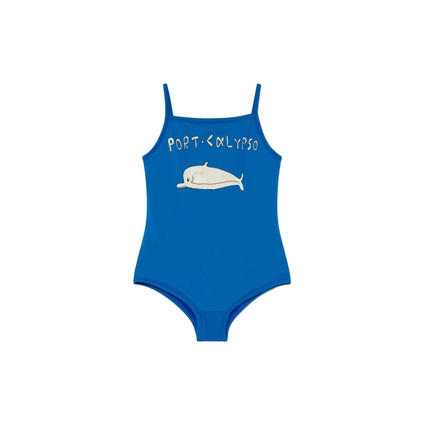 Girls Blue Dolphin Swimsuit
