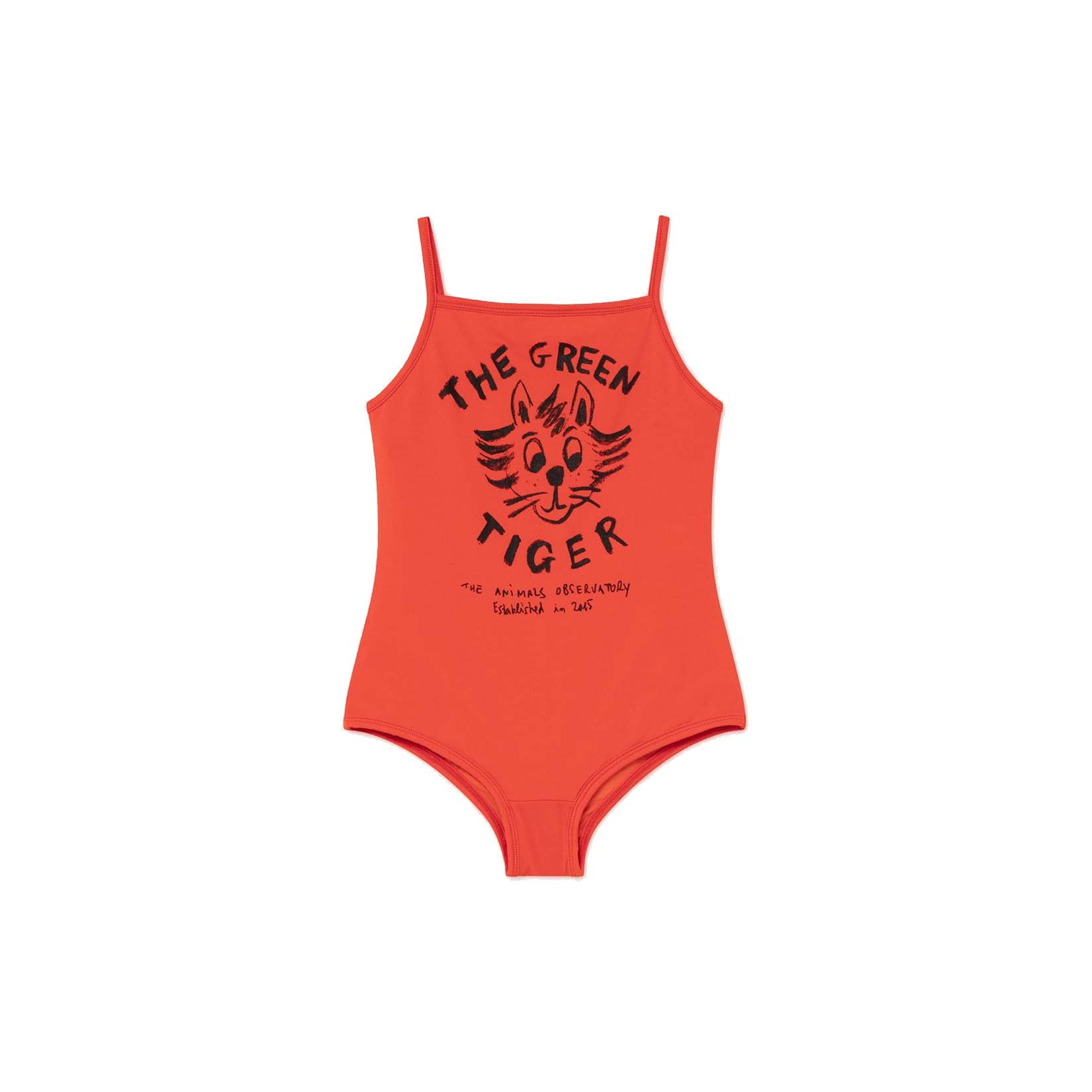 Girls Red Tiger Swimsuit
