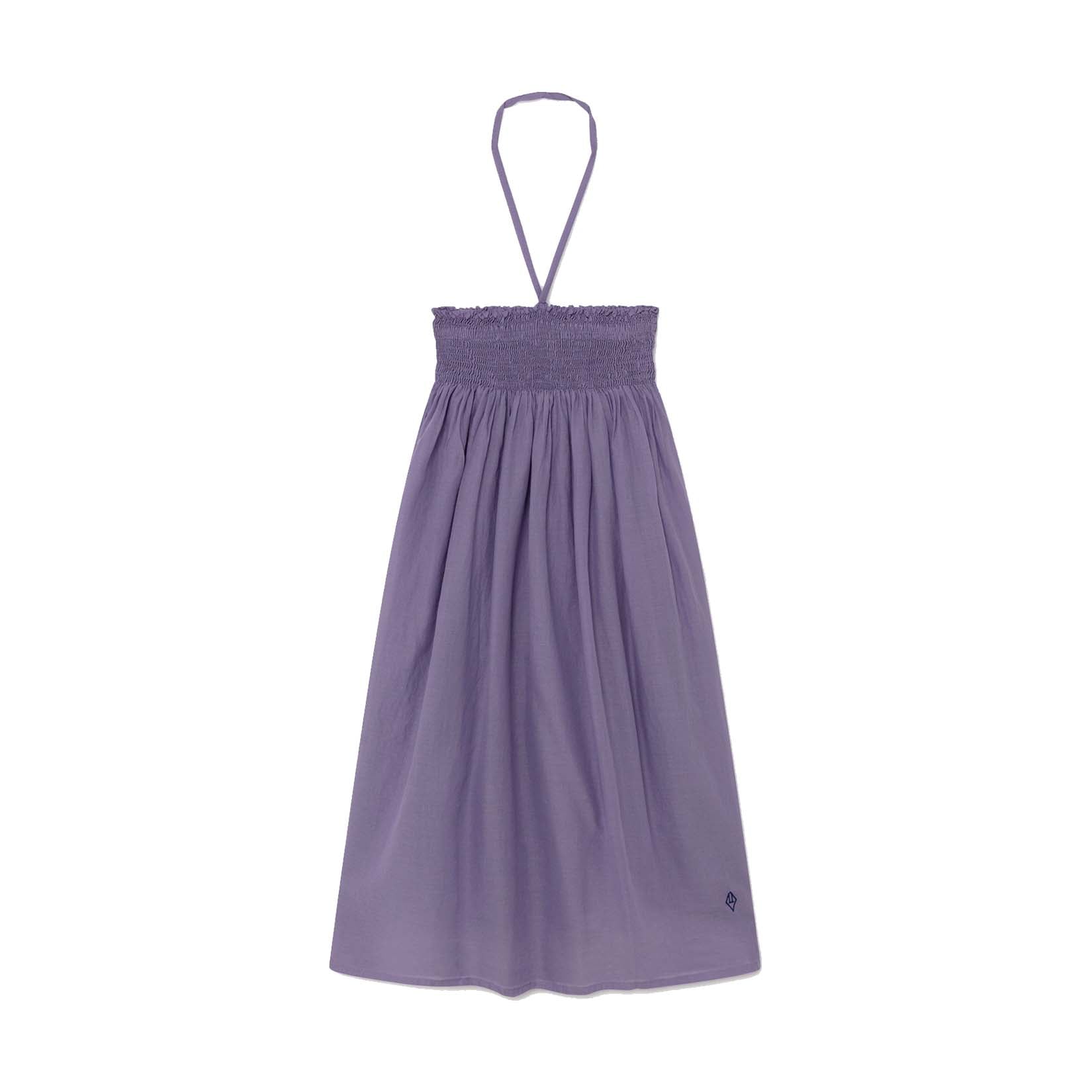 Girls Purple Logo Cotton Dress