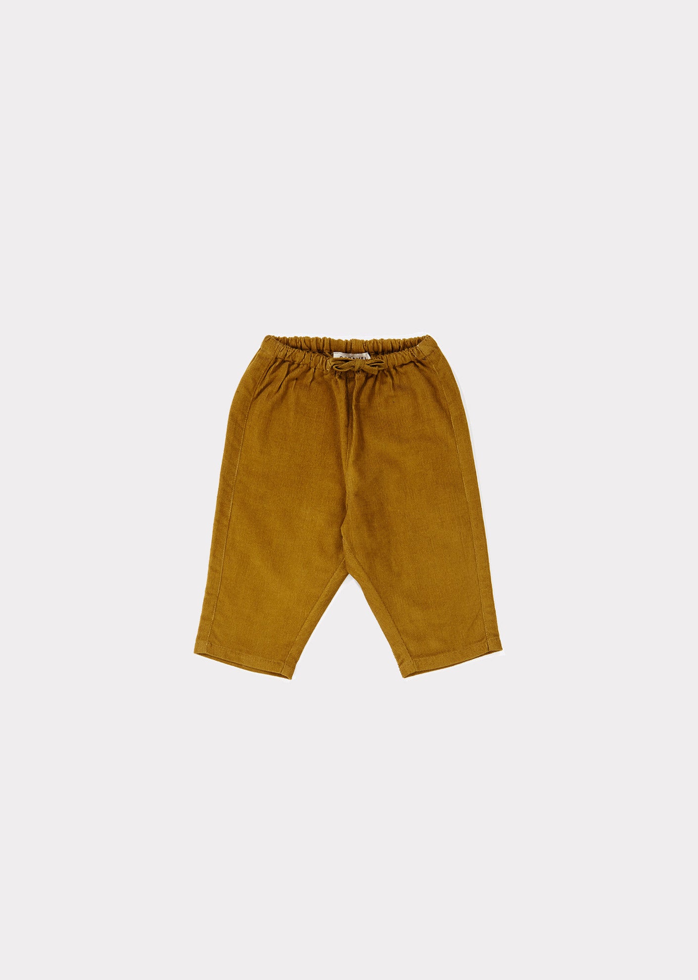 Baby Girls Yellow Brown Cotton Trousers