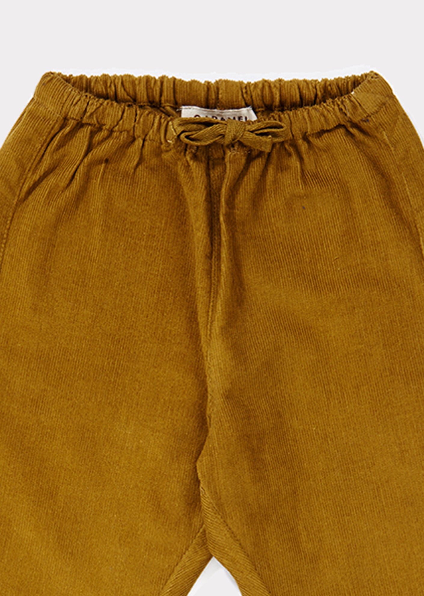 Baby Girls Yellow Brown Cotton Trousers