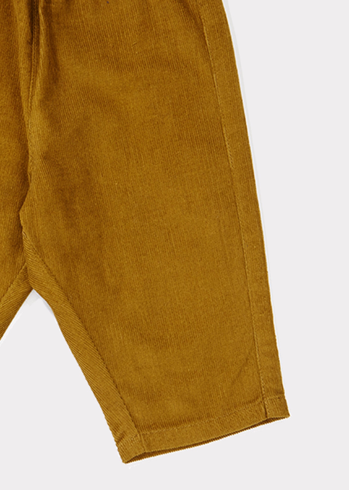 Baby Girls Yellow Brown Cotton Trousers