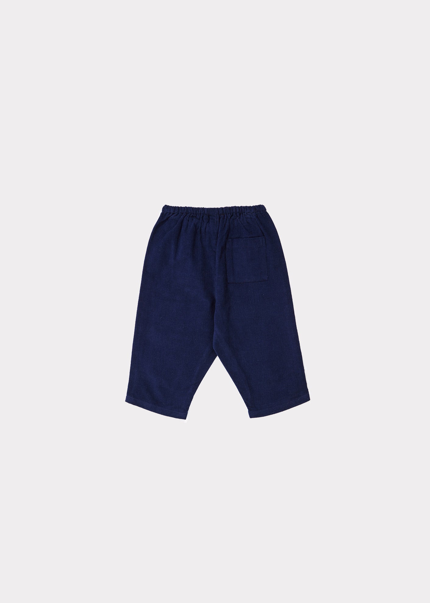 Baby Girls Dark Blue Cotton Trousers