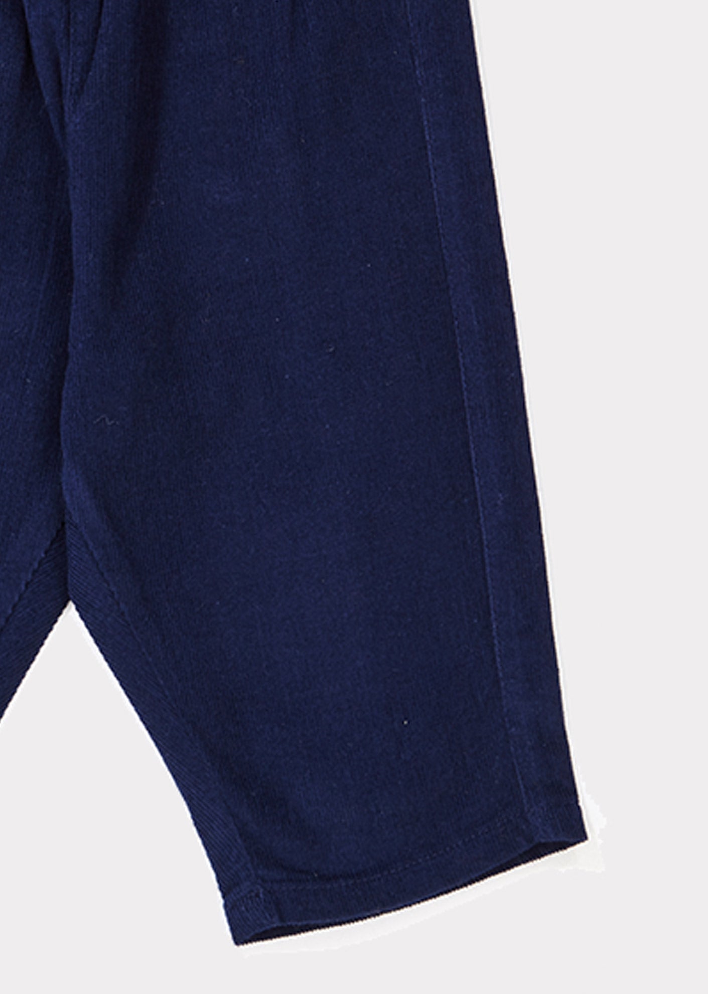 Baby Girls Dark Blue Cotton Trousers