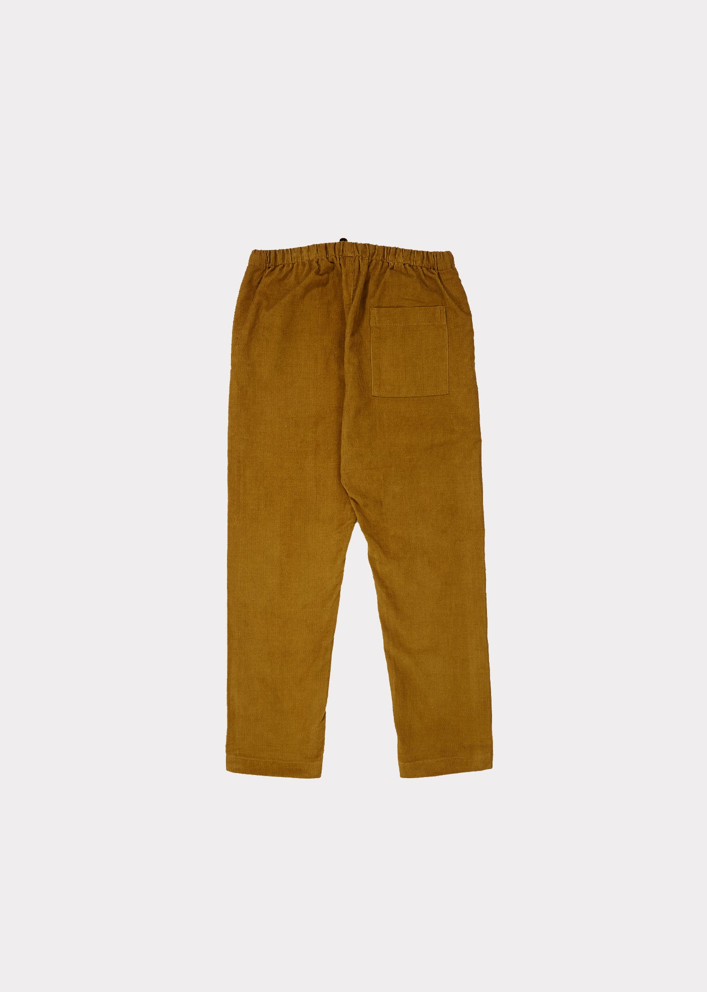 Girls Yellow Brown Cotton Trousers