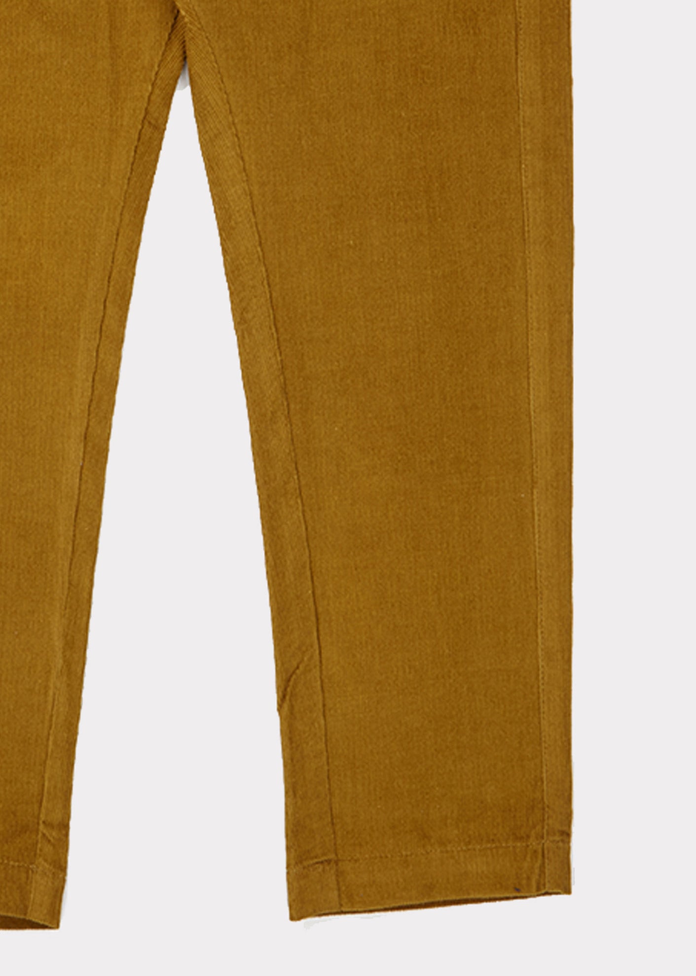 Girls Yellow Brown Cotton Trousers