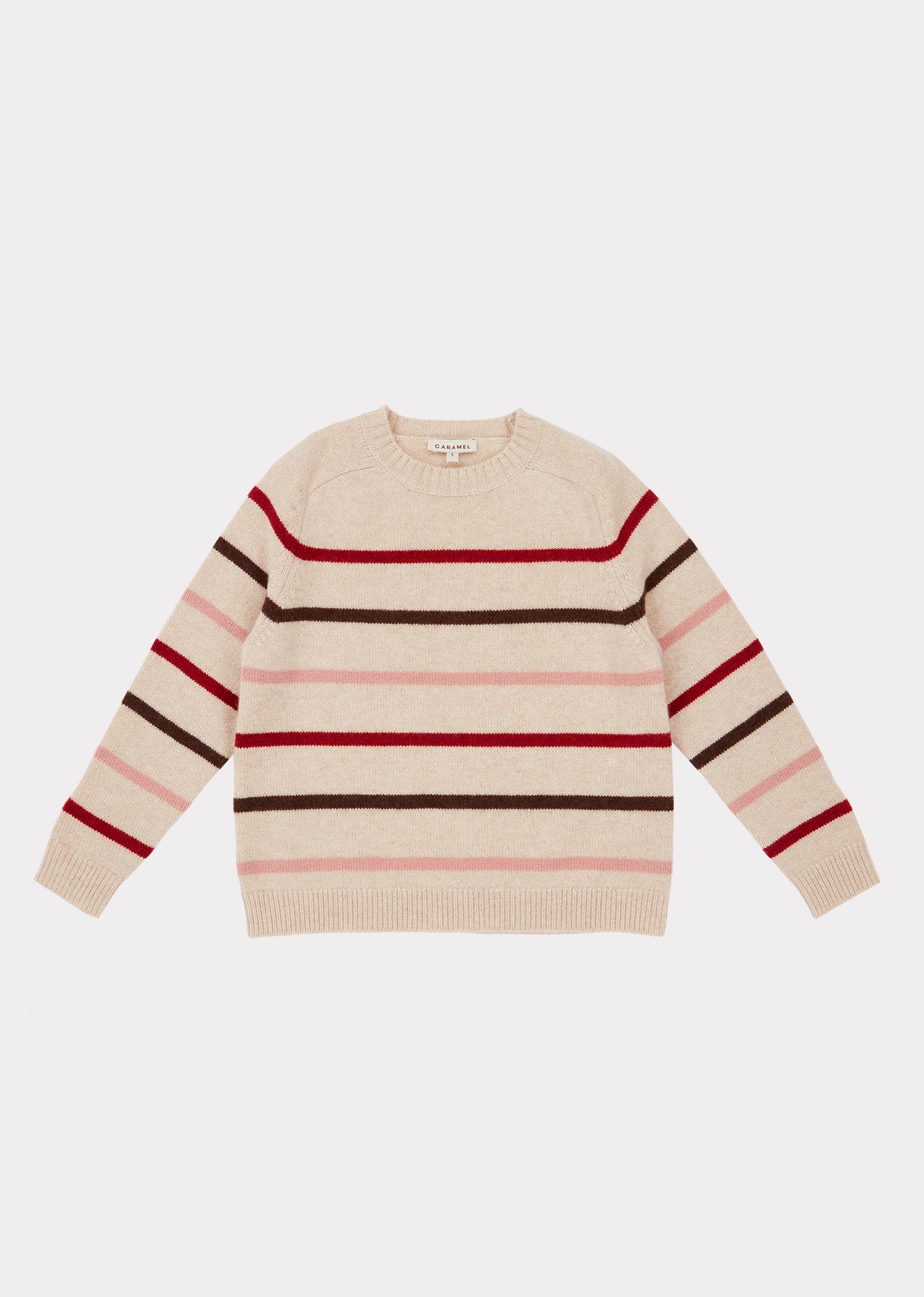 Boys & Girls Khaki Stripe Cashmere Sweater