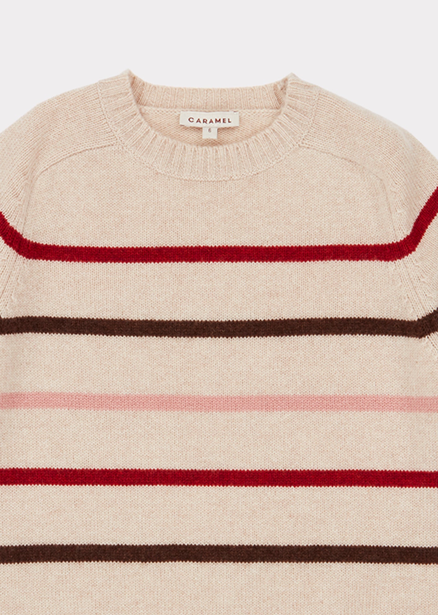 Boys & Girls Khaki Stripe Cashmere Sweater