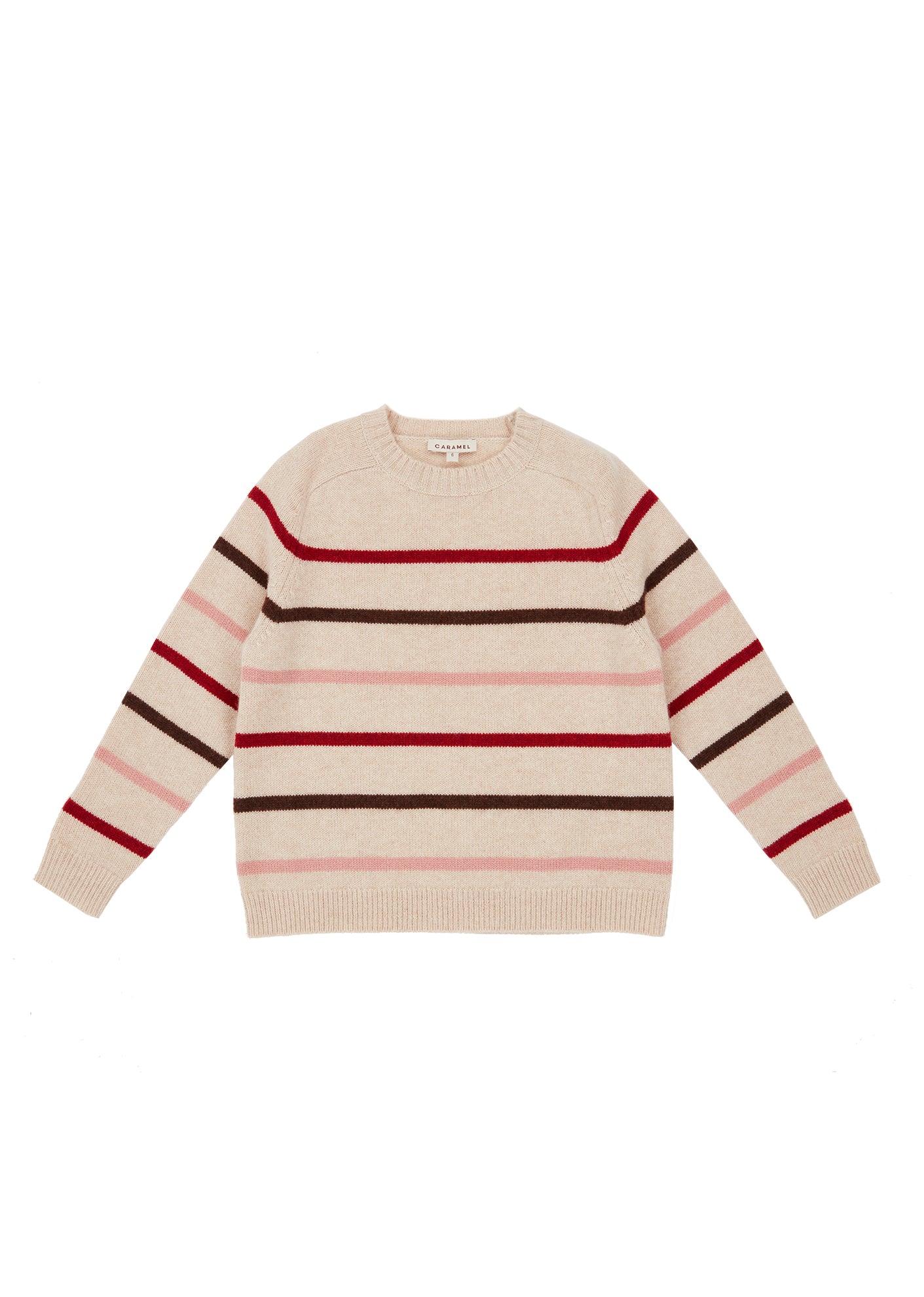 Boys & Girls Khaki Stripe Cashmere Sweater