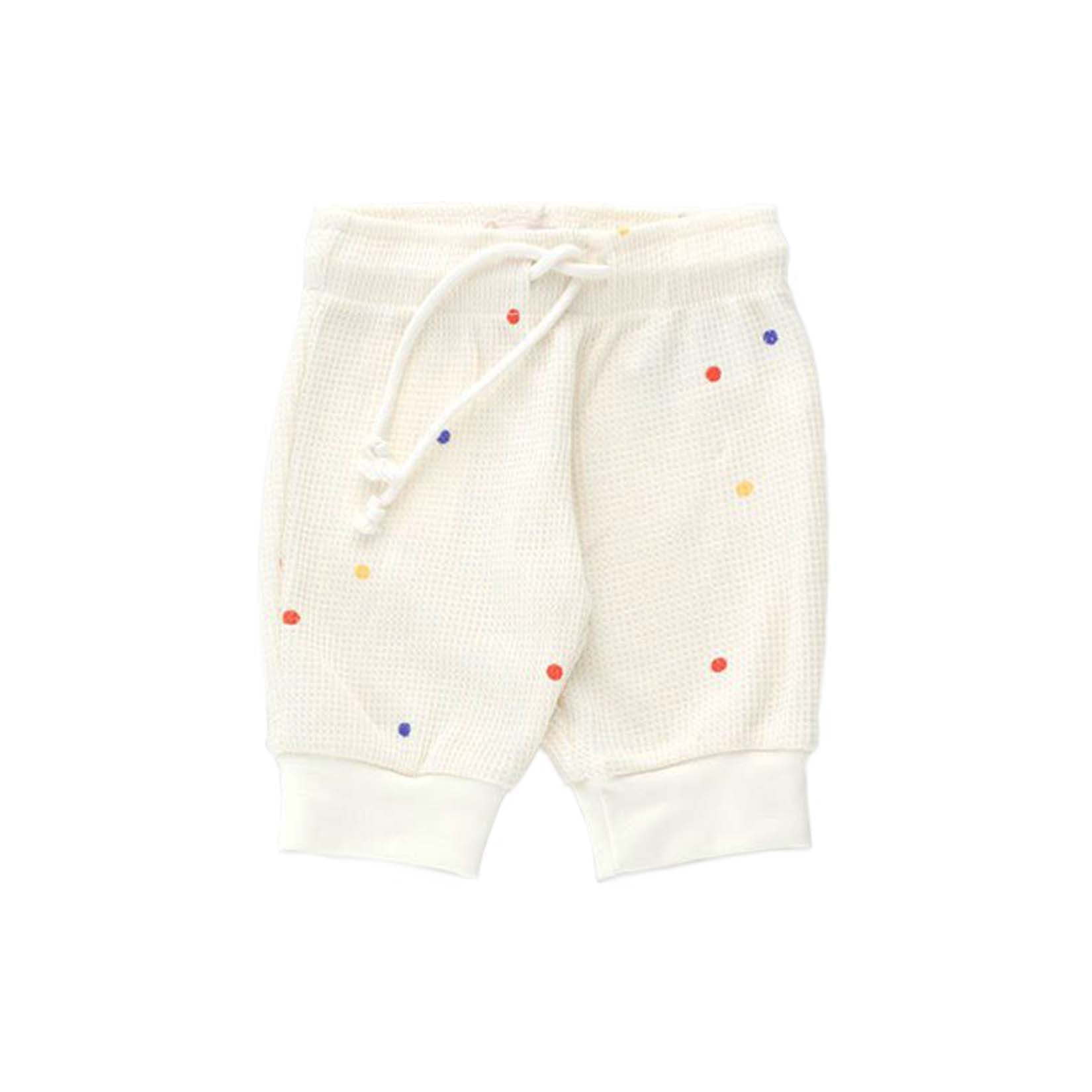 Baby Boys & Girls Cream Dots Cotton Trousers
