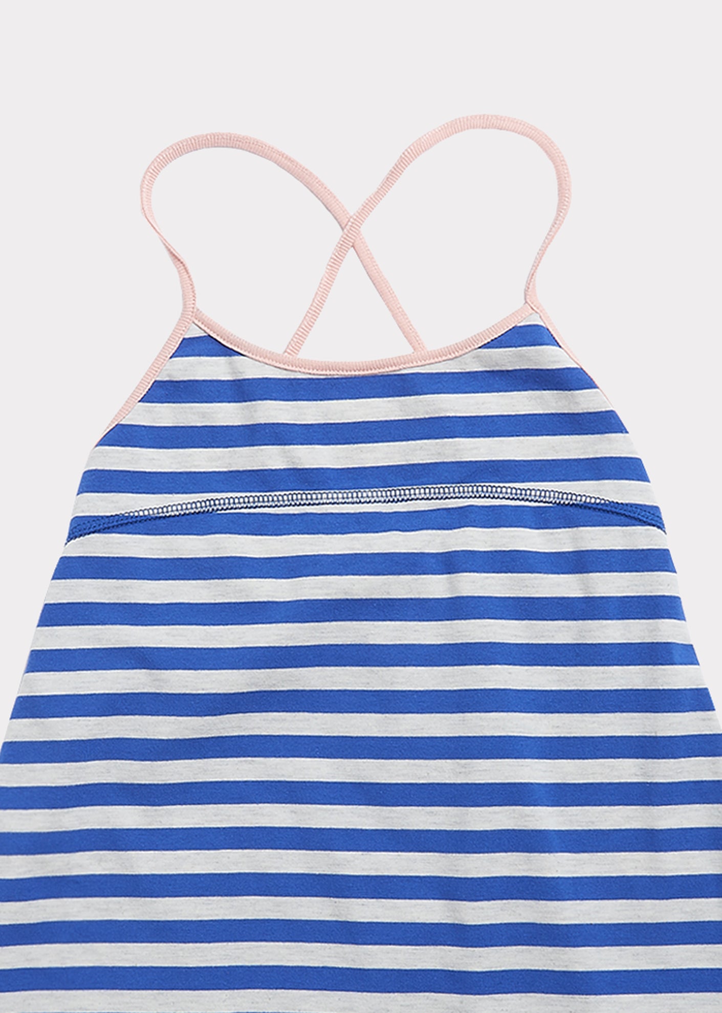 Girls Blue Stripe Cotton Dress