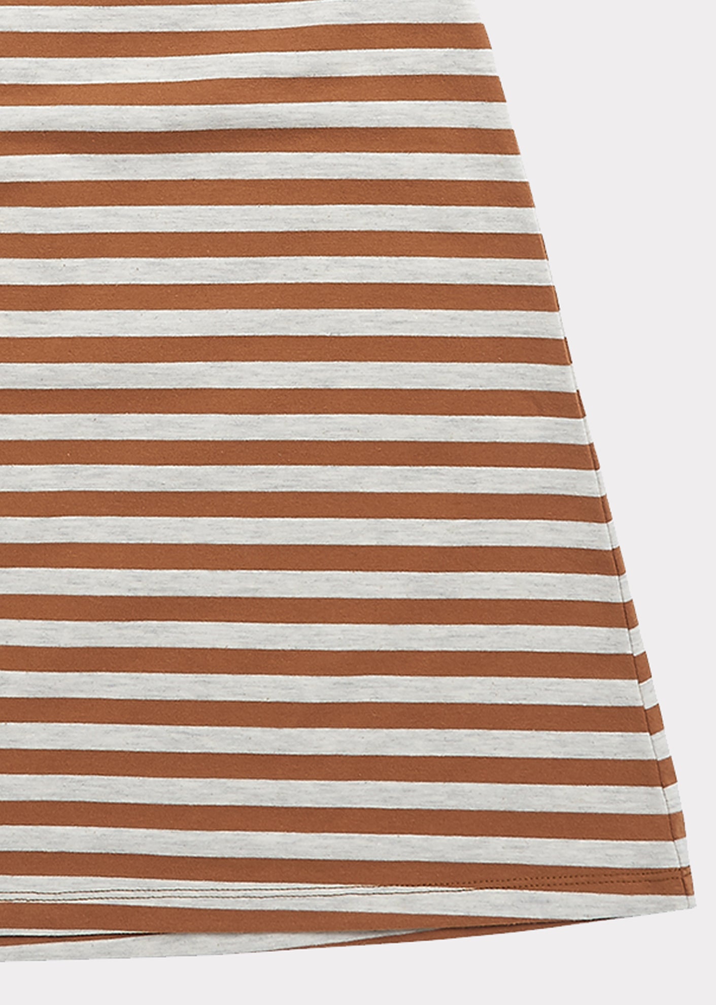 Girls Brown Stripe Cotton Dress