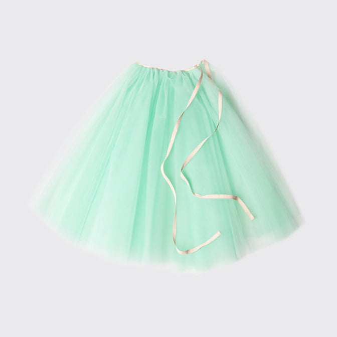 Women Mint Tulle Skirt(75cm)