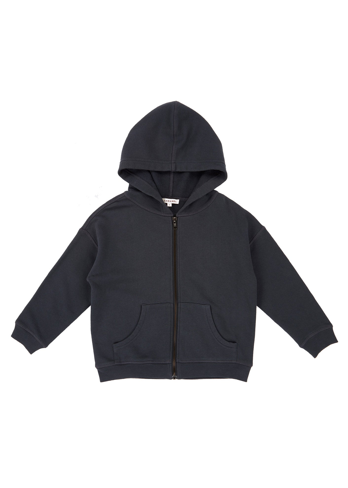 Boys & Girls Black Hooded Cotton Top