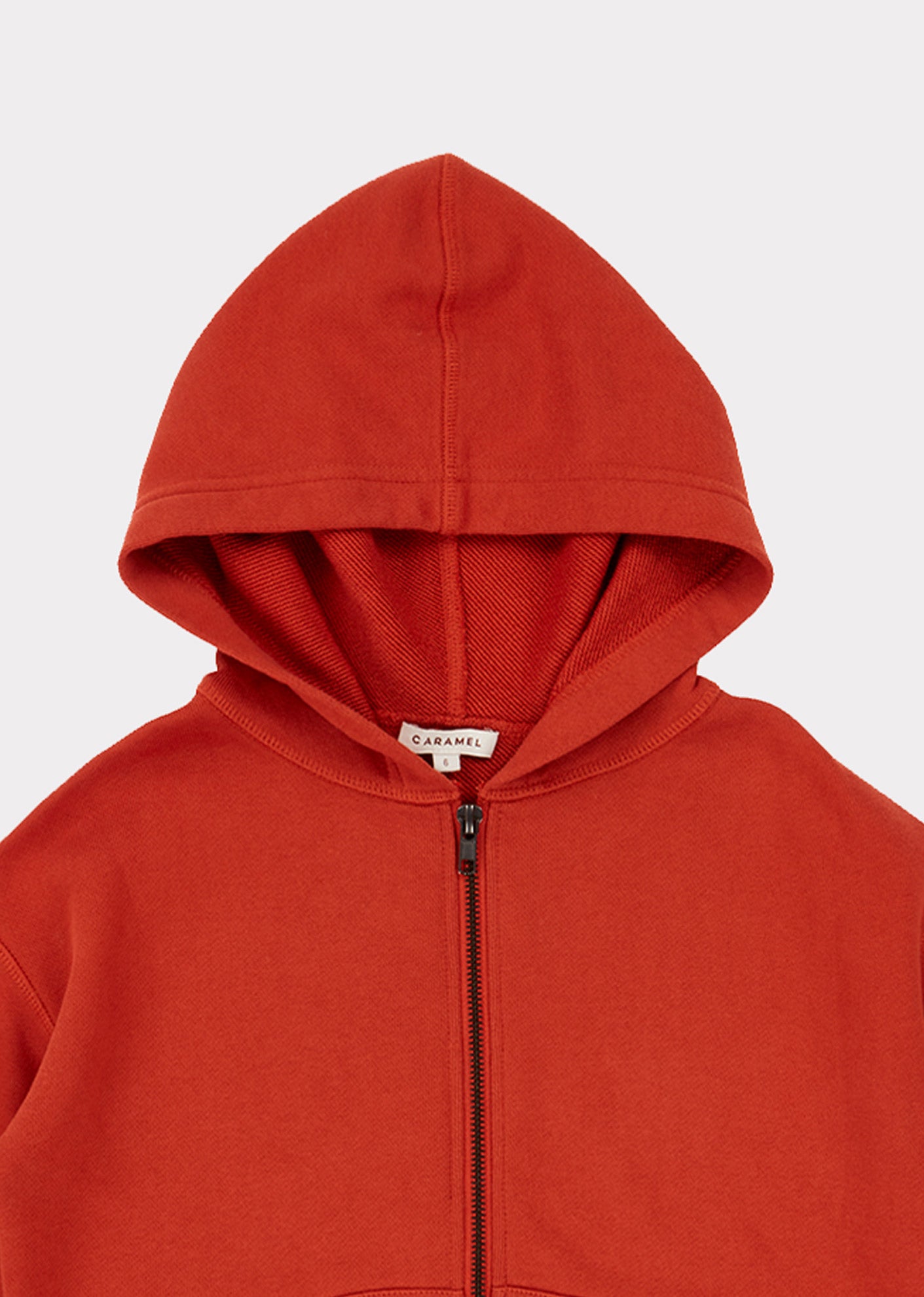 Girls Red Hooded Cotton Top