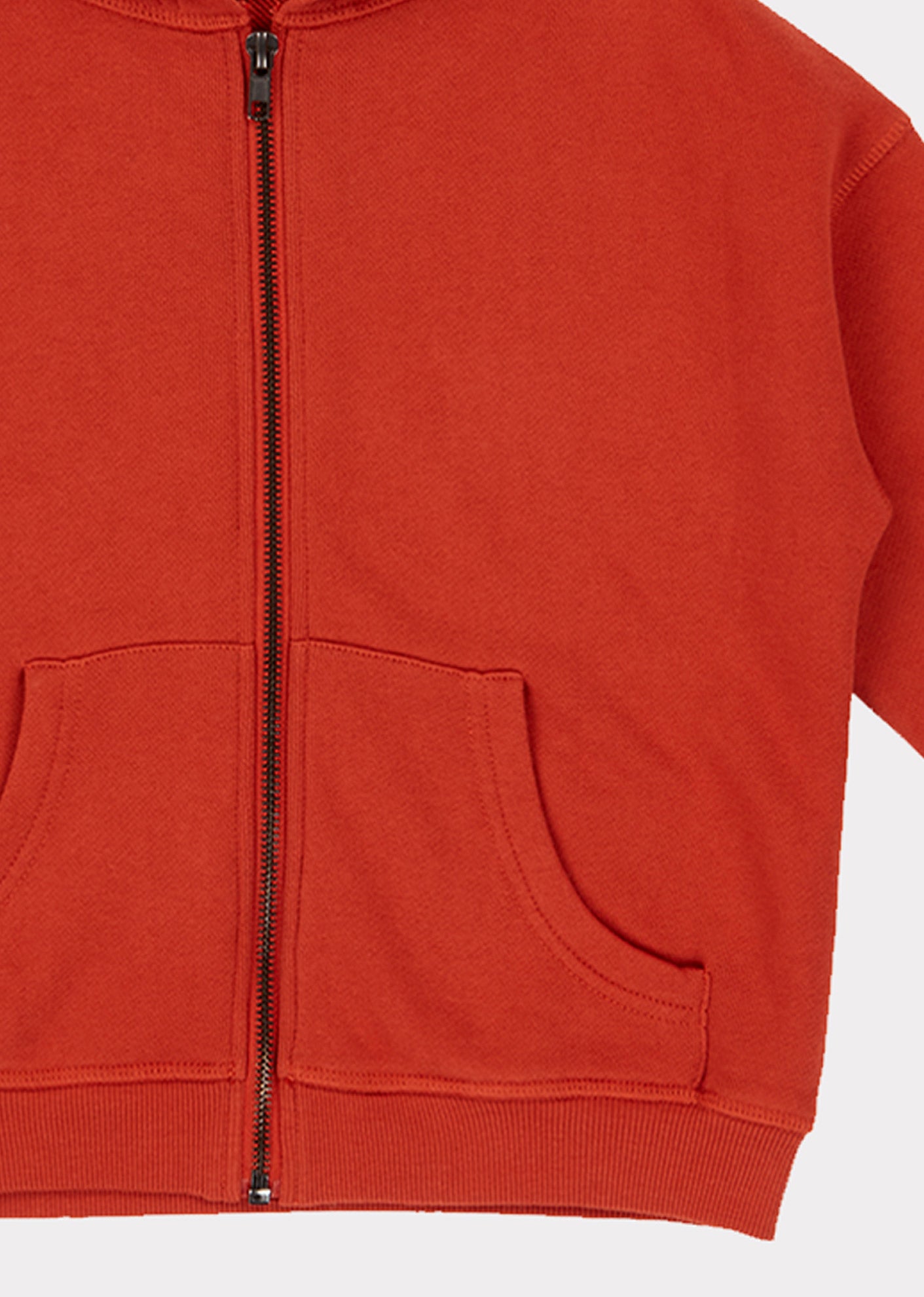 Girls Red Hooded Cotton Top